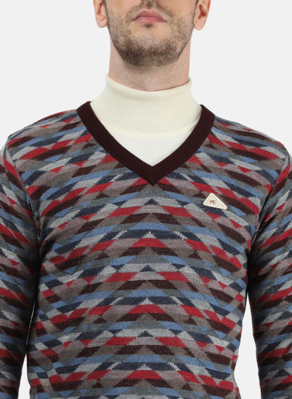 Men Multicolor Solid Pullover