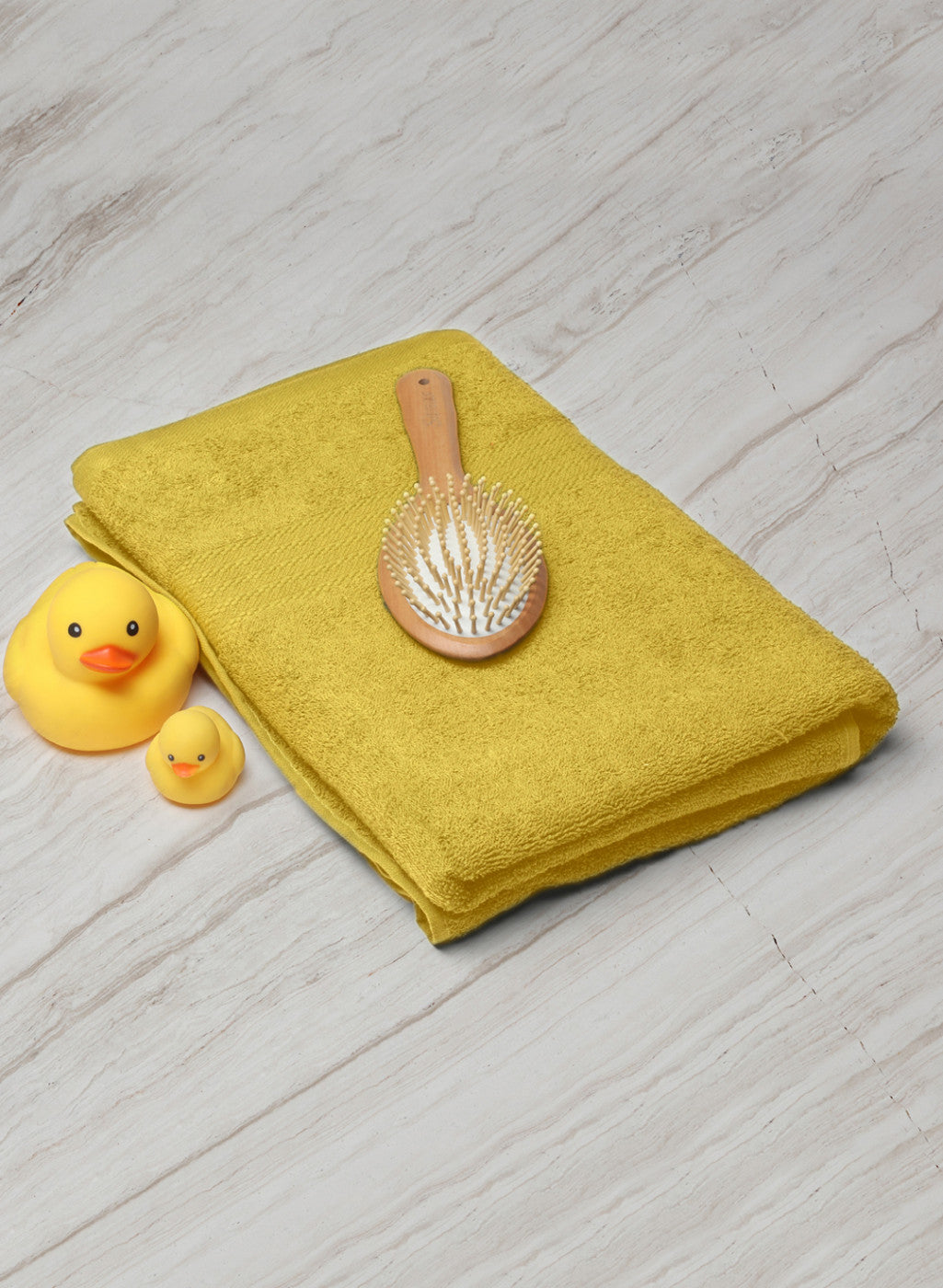 Yellow Cotton 400 GSM Bath Towel