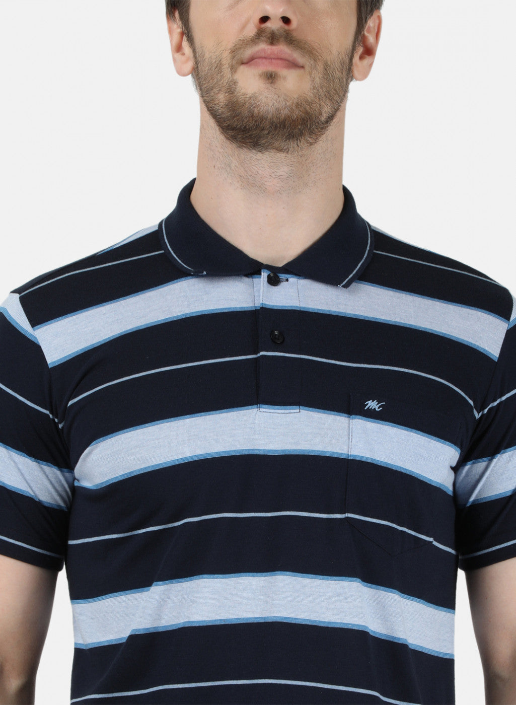 Mens NAvy Blue Stripe T-Shirt