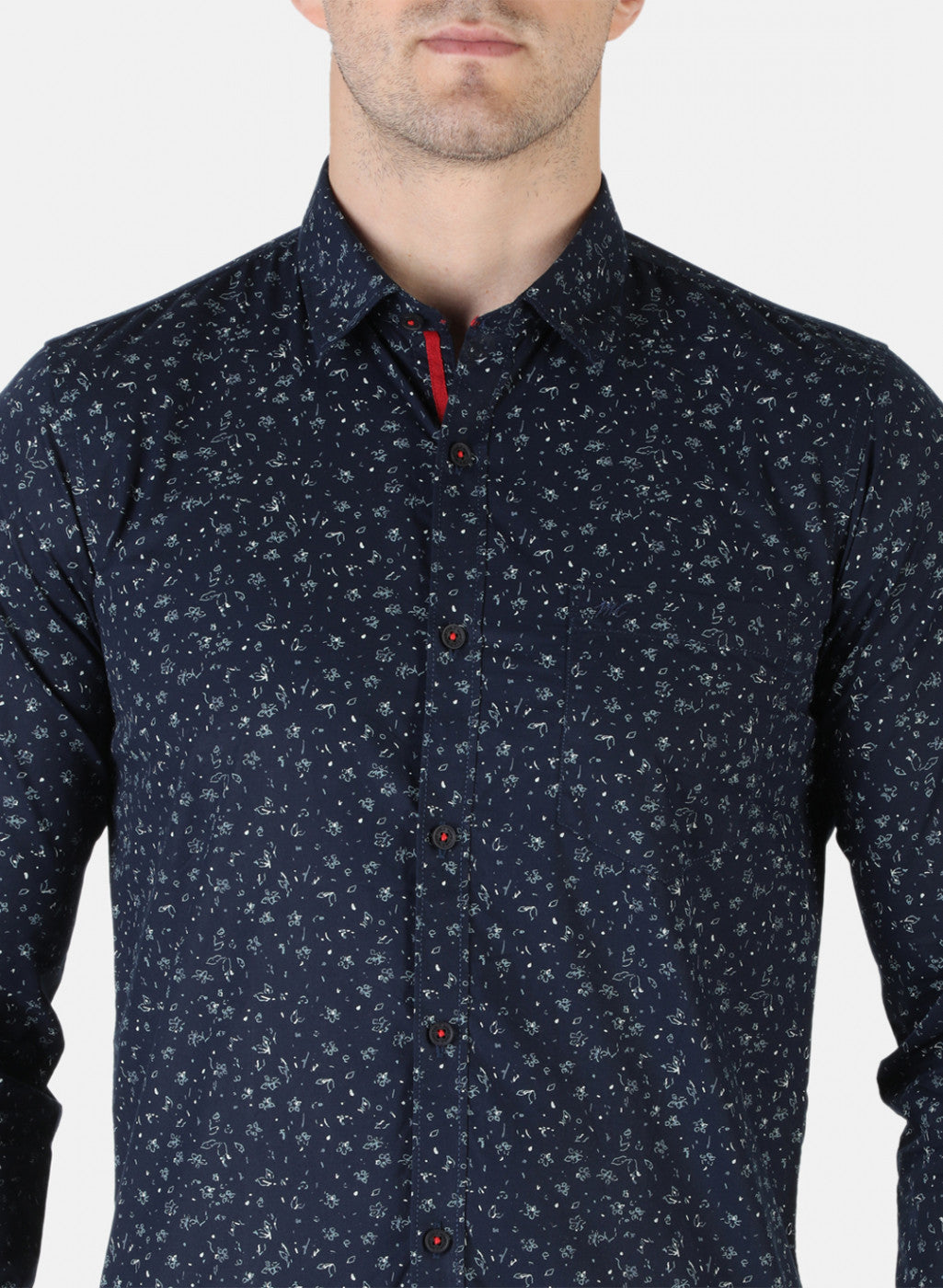 Men NAvy Blue Printed Shirt