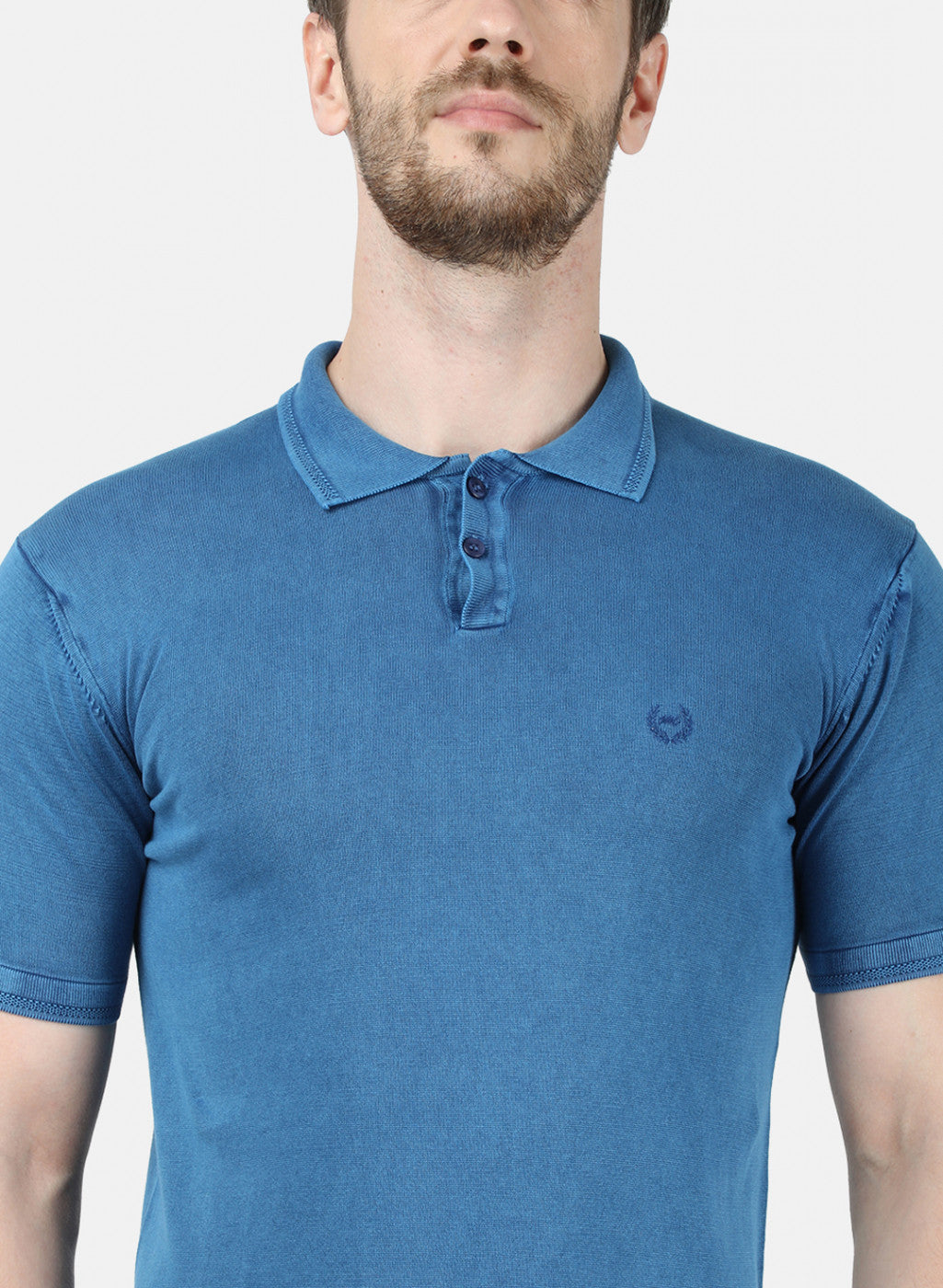 Mens Blue Plain T-Shirt