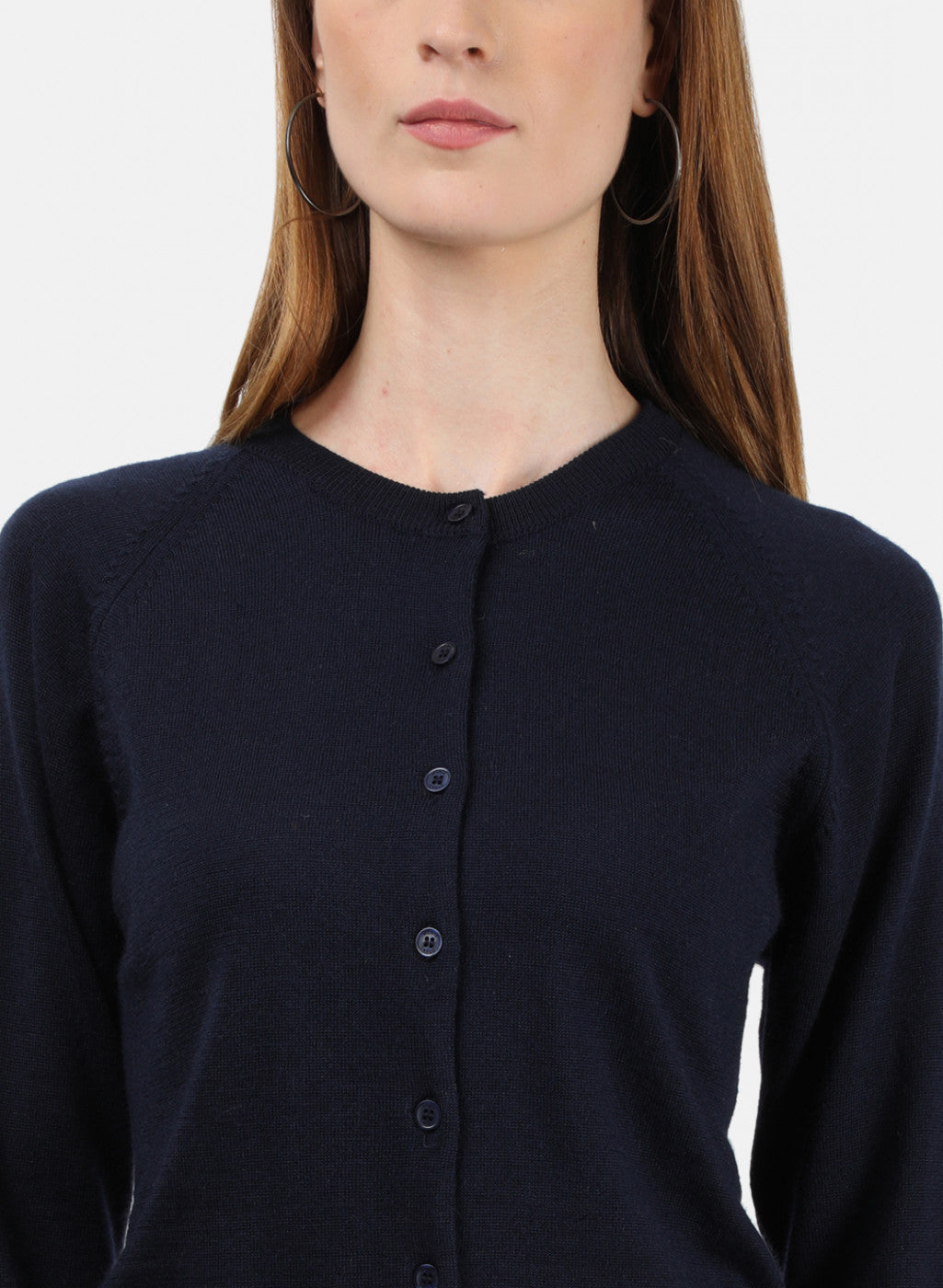 Women NAvy Blue Solid Cardigan