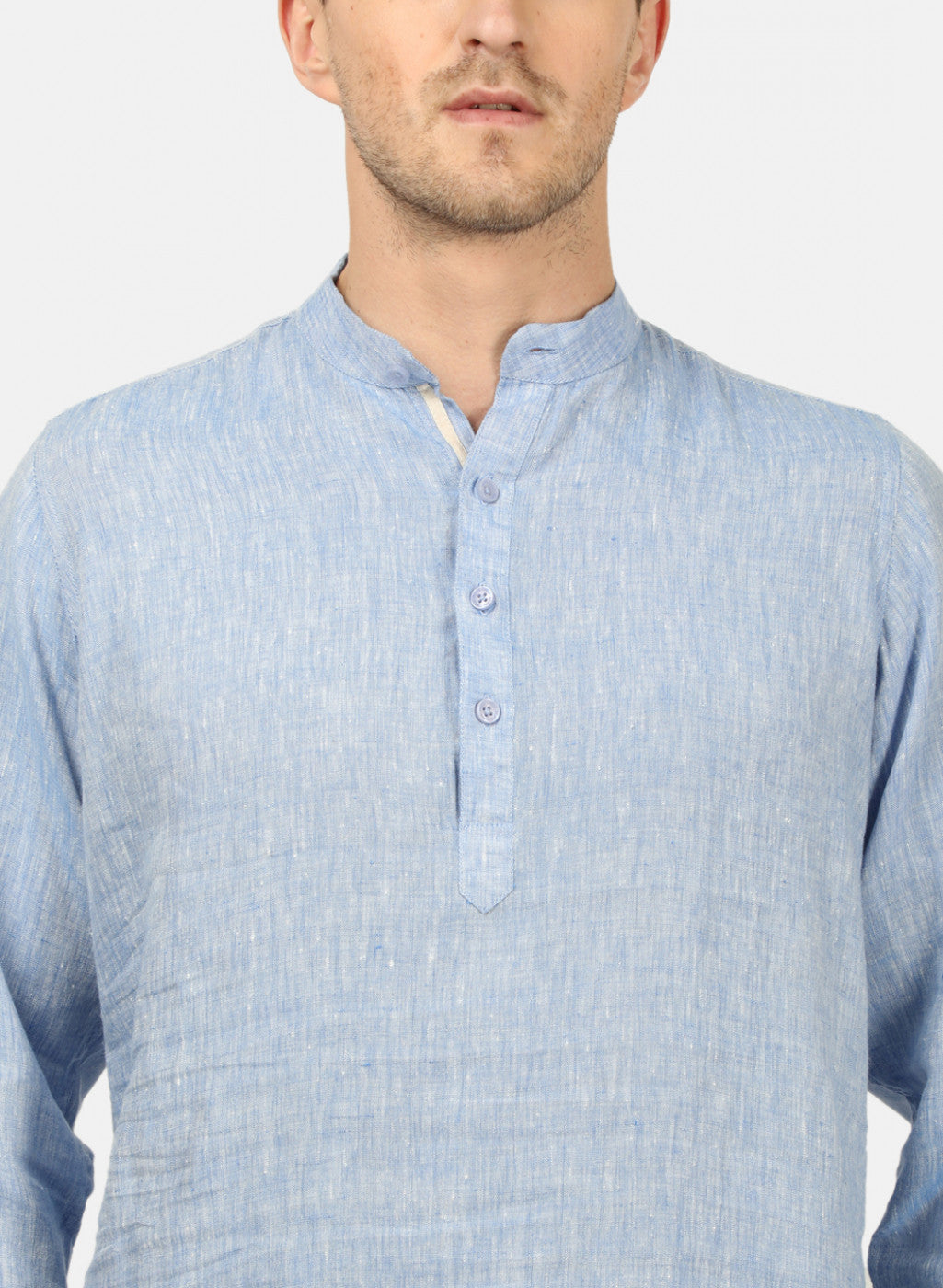 Mens Sky Blue Solid Shirts