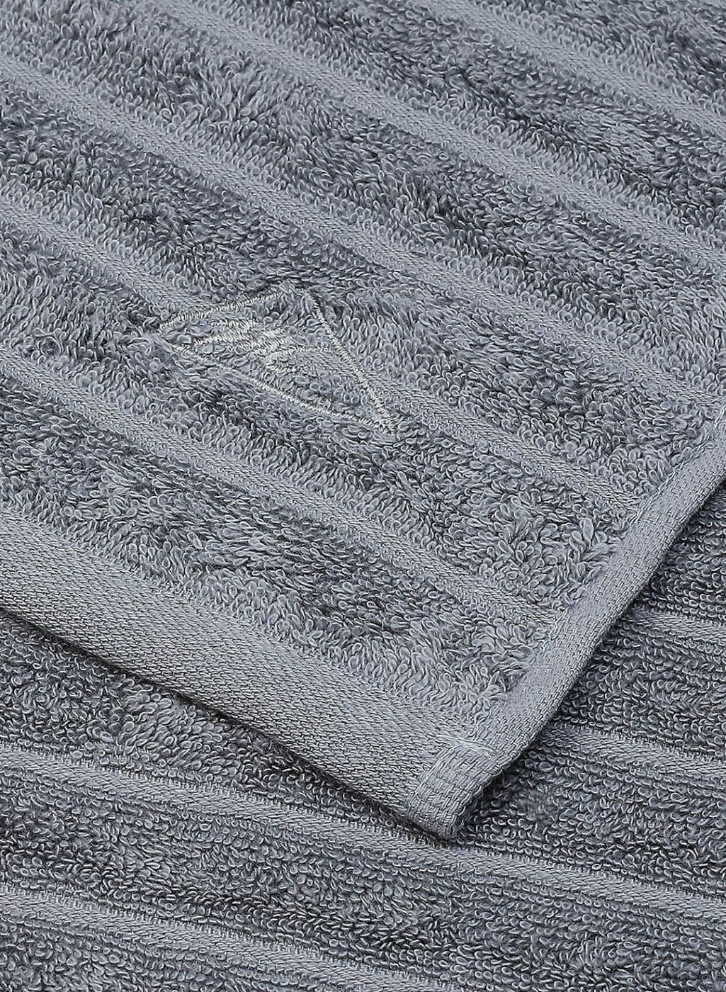 Grey Cotton 525 GSM Towel Set Pack of 2 (1 Bath & 1 Hand Towel)