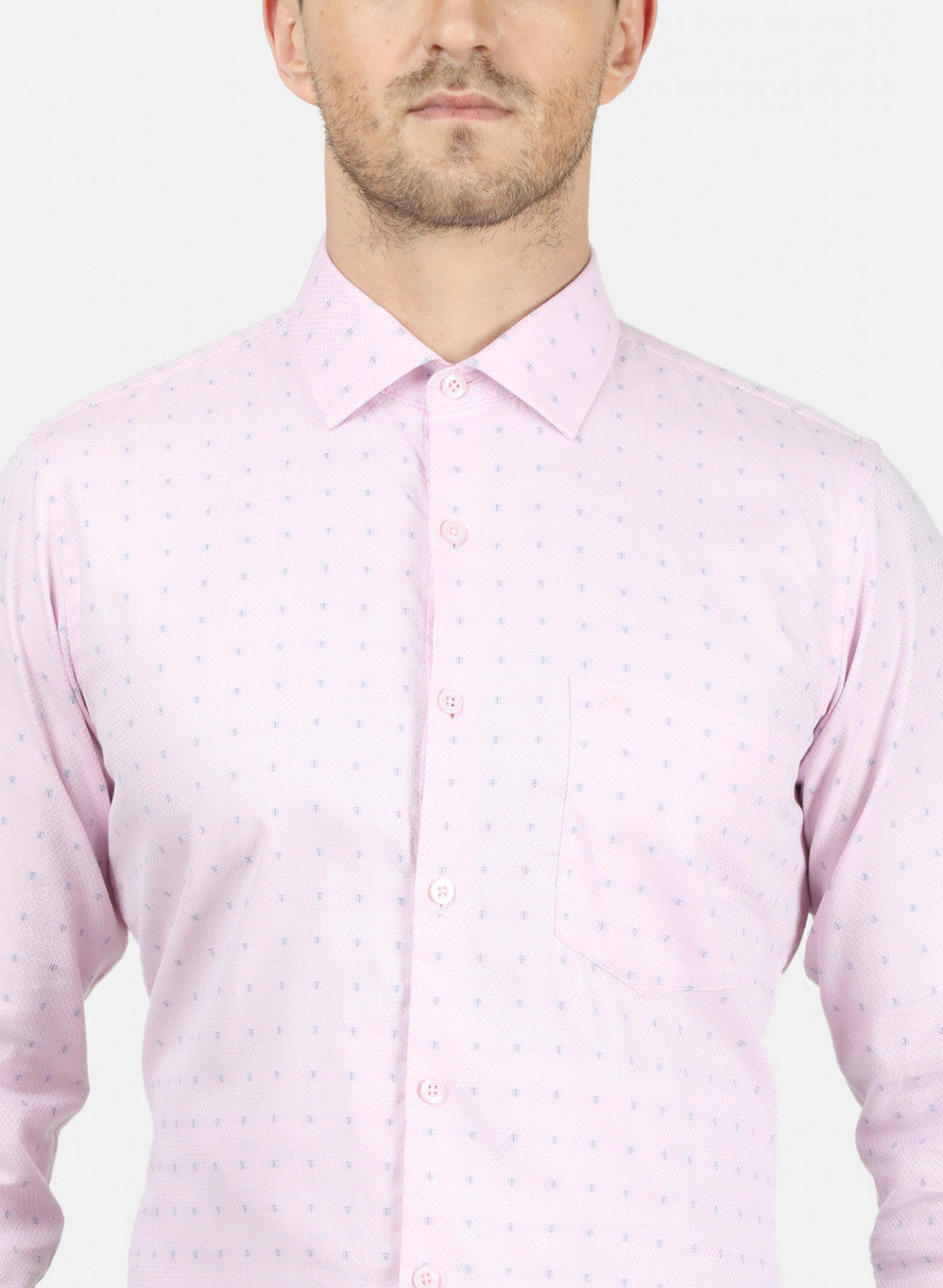 Mens Pink Printed Shirt