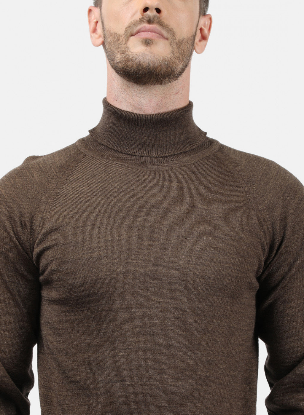 Men Brown Solid Pullover