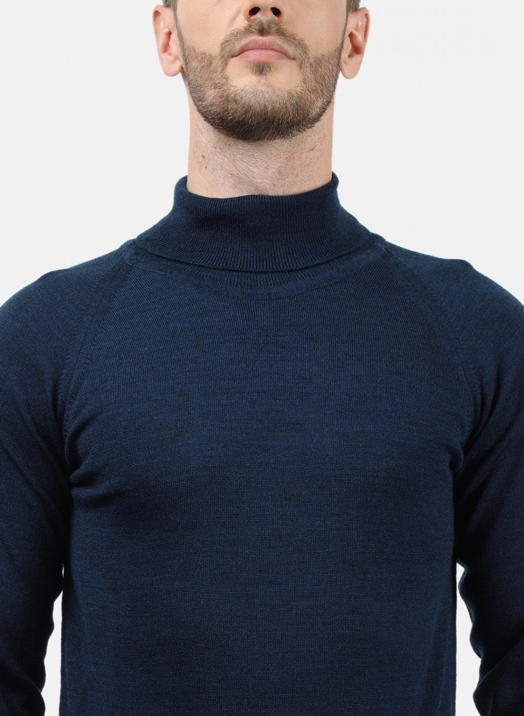 Men NAvy Blue Solid Pullover