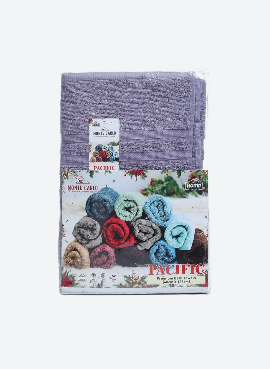 Purple Cotton 525 GSM Bath Towel