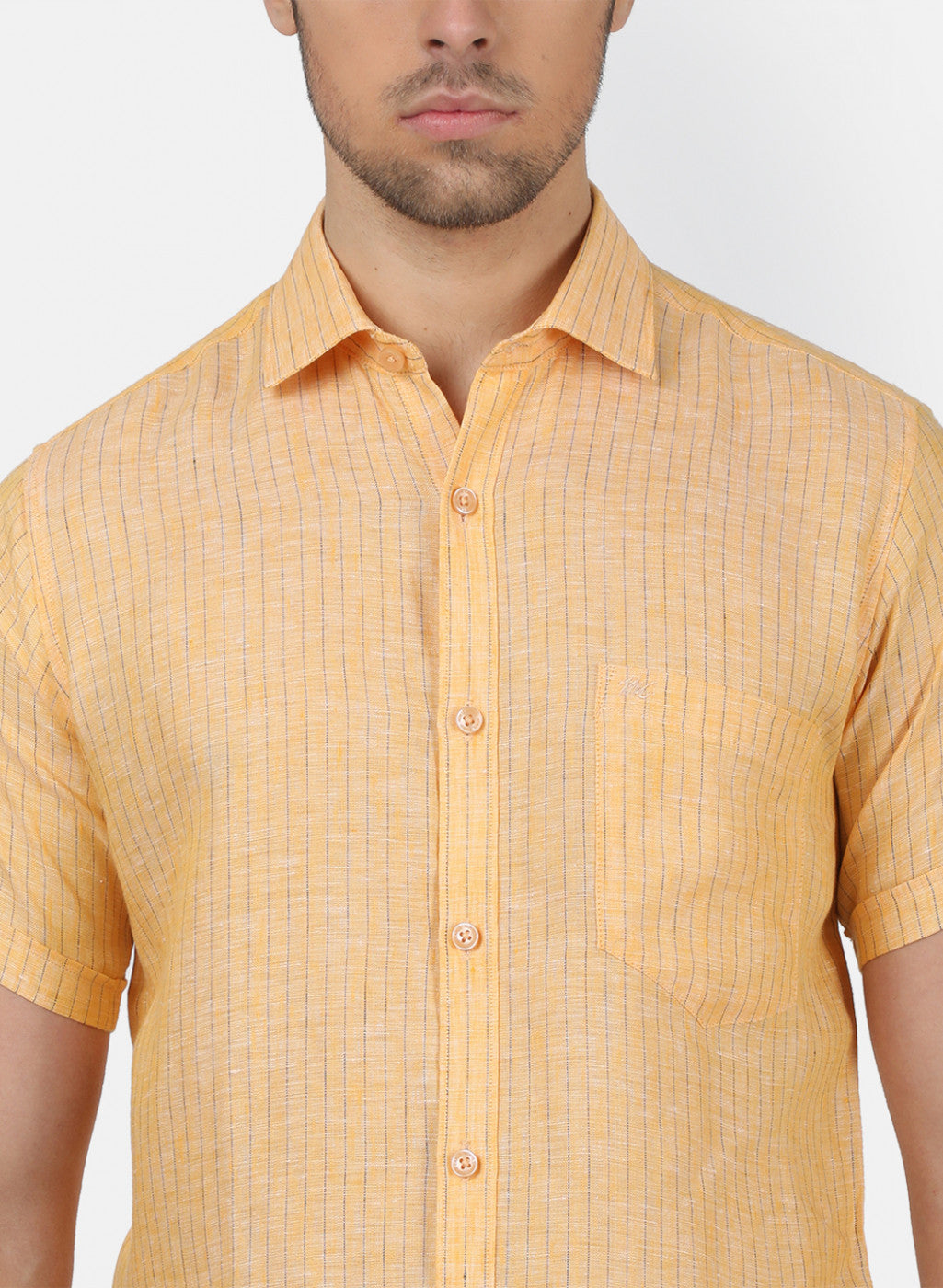 Men Yellow Stripe Shirts