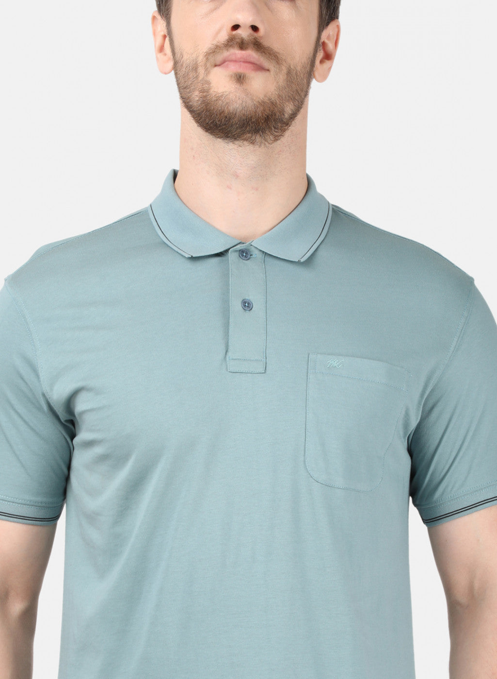 Mens Blue Plain T-Shirt