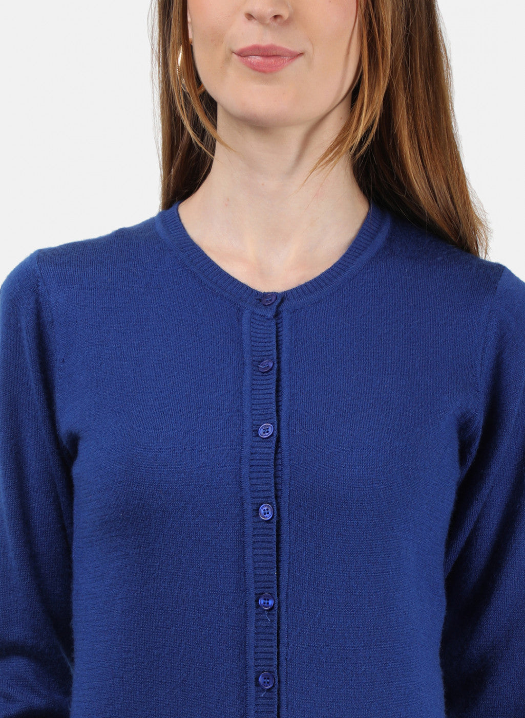 Women Royal Blue Solid Cardigan