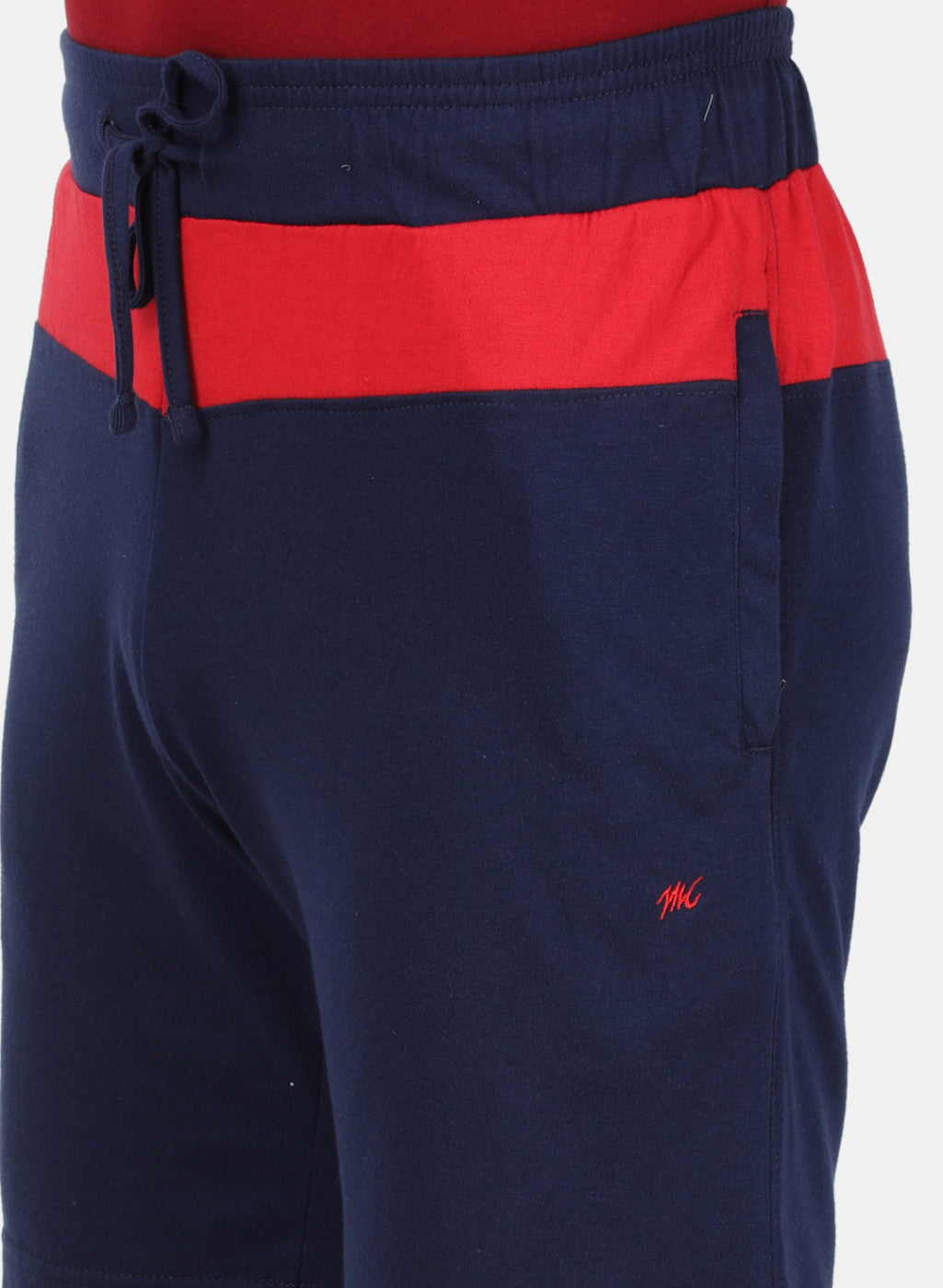 Mens Blue Plain Bermuda