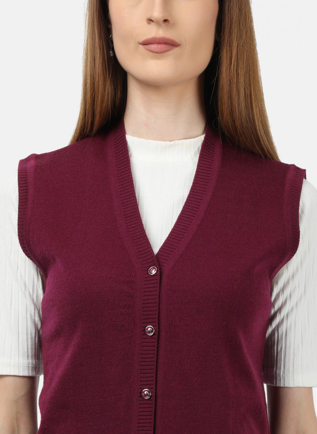 Women Purple Solid Cardigan