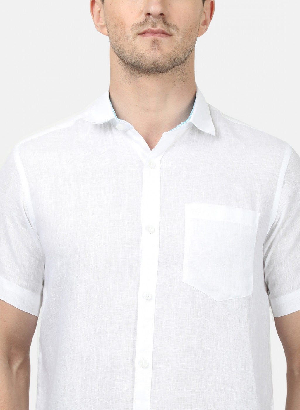 Mens White Solid Shirts