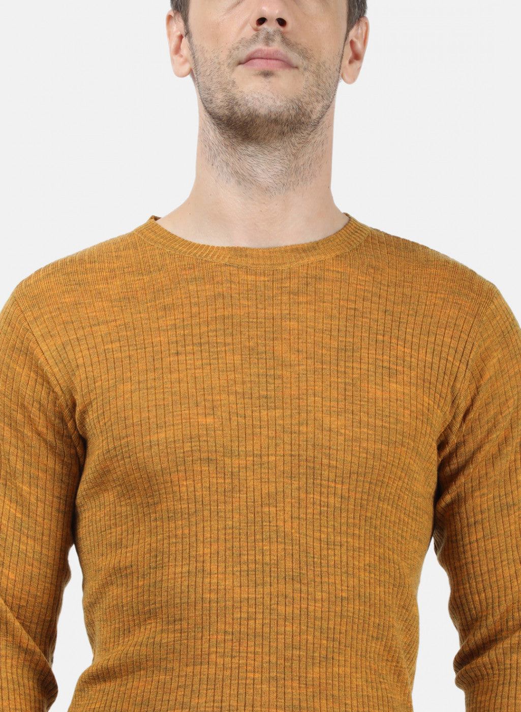 Men Yellow Solid Pullover