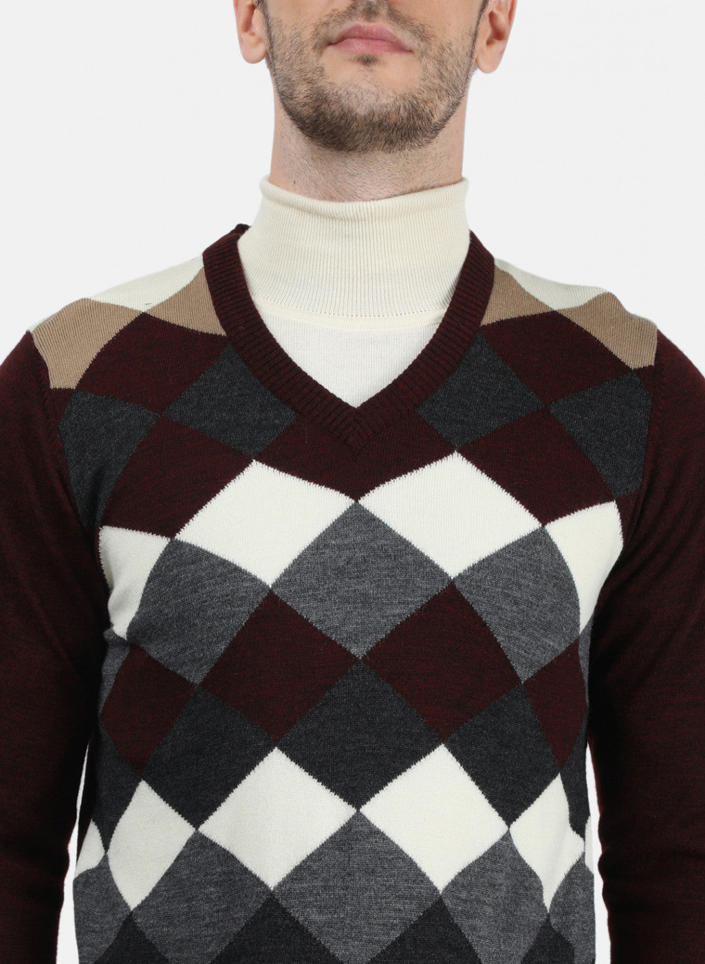 Men Multicolor Solid Pullover