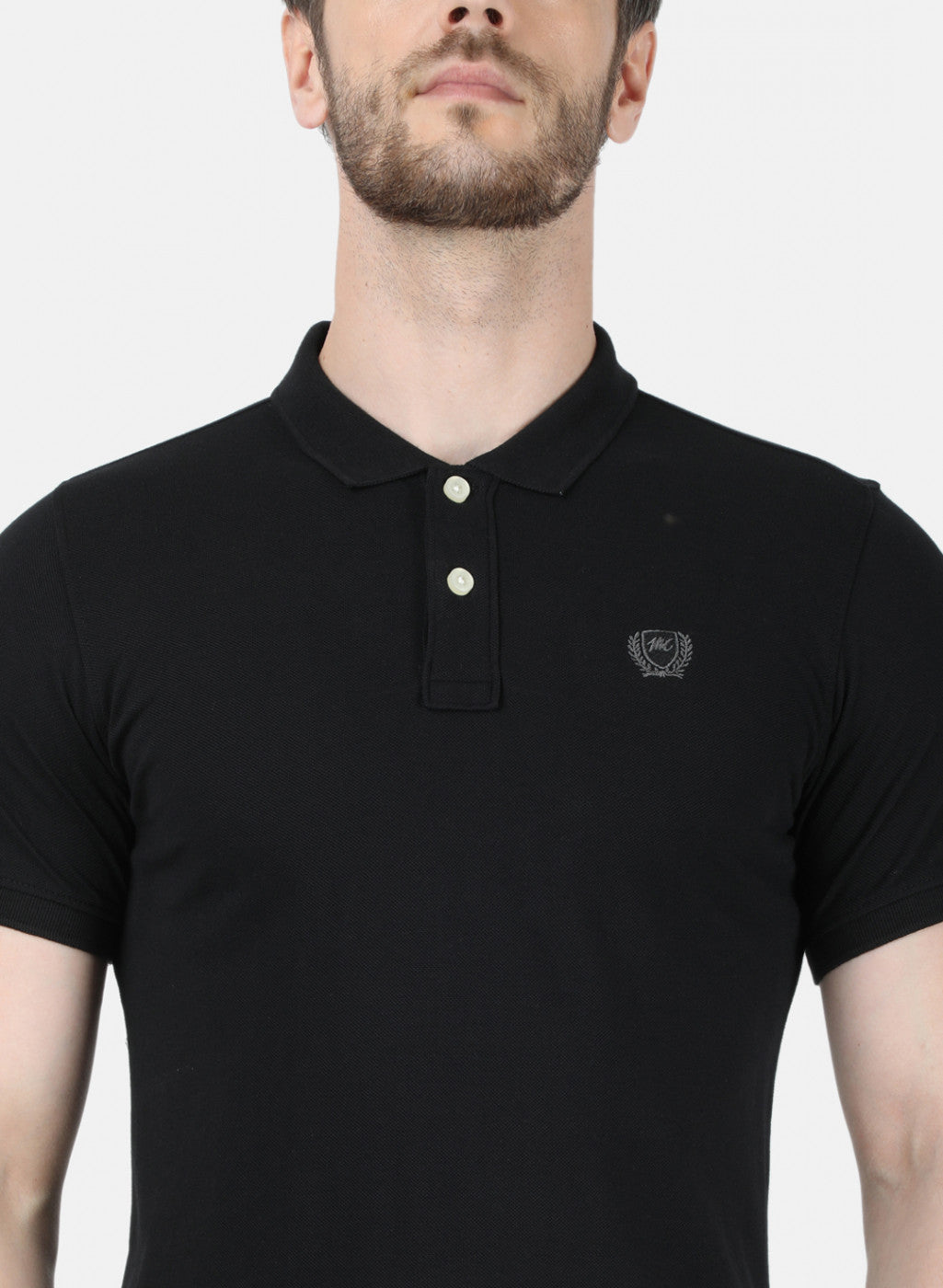 Mens Black Plain T-Shirt