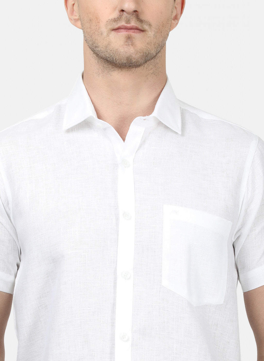 Mens White Solid Shirts