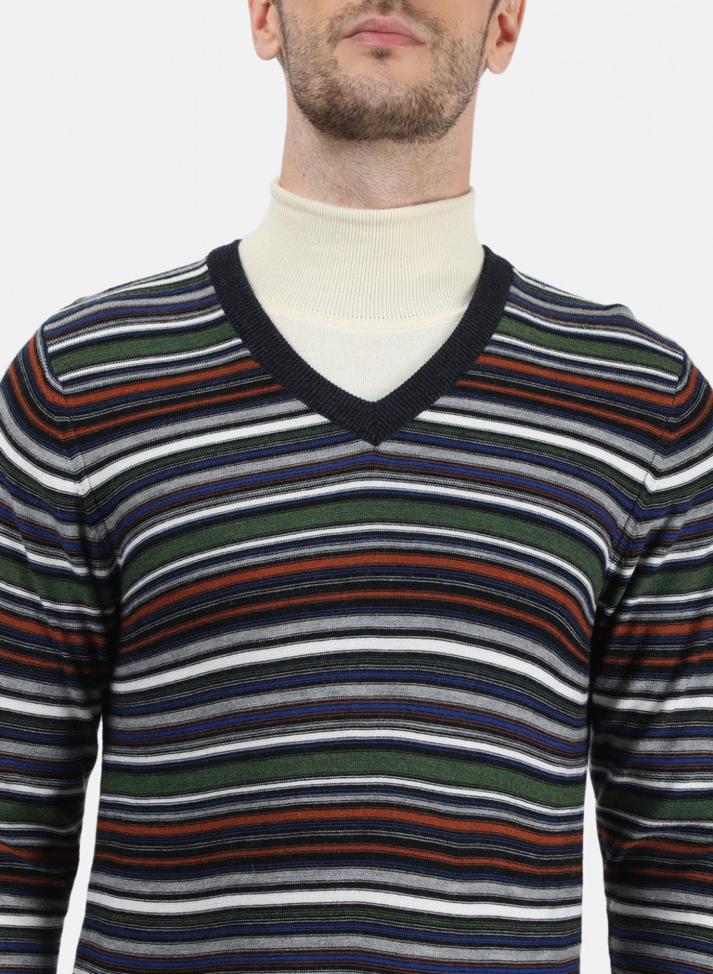 Men Multicolor Solid Pullover