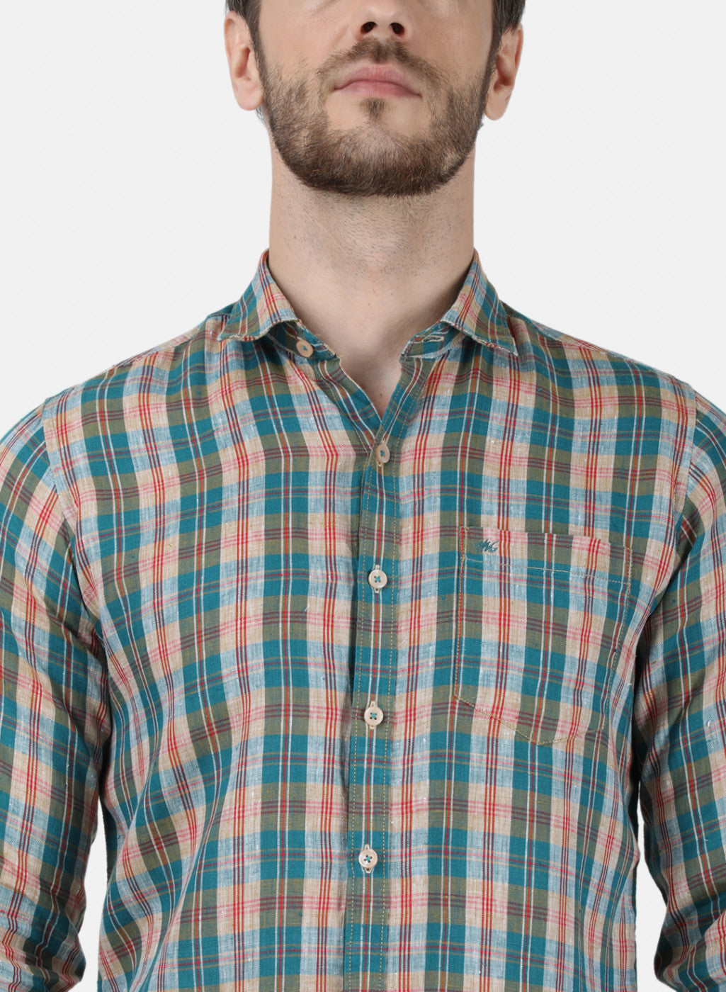 Mens Blue Check Shirt