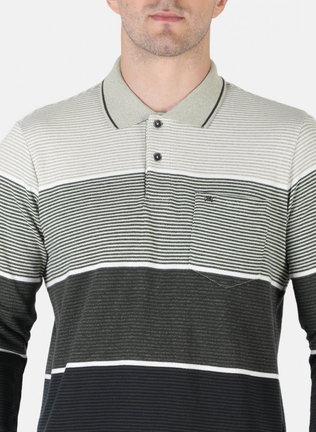 Men Grey Stripe T-Shirt