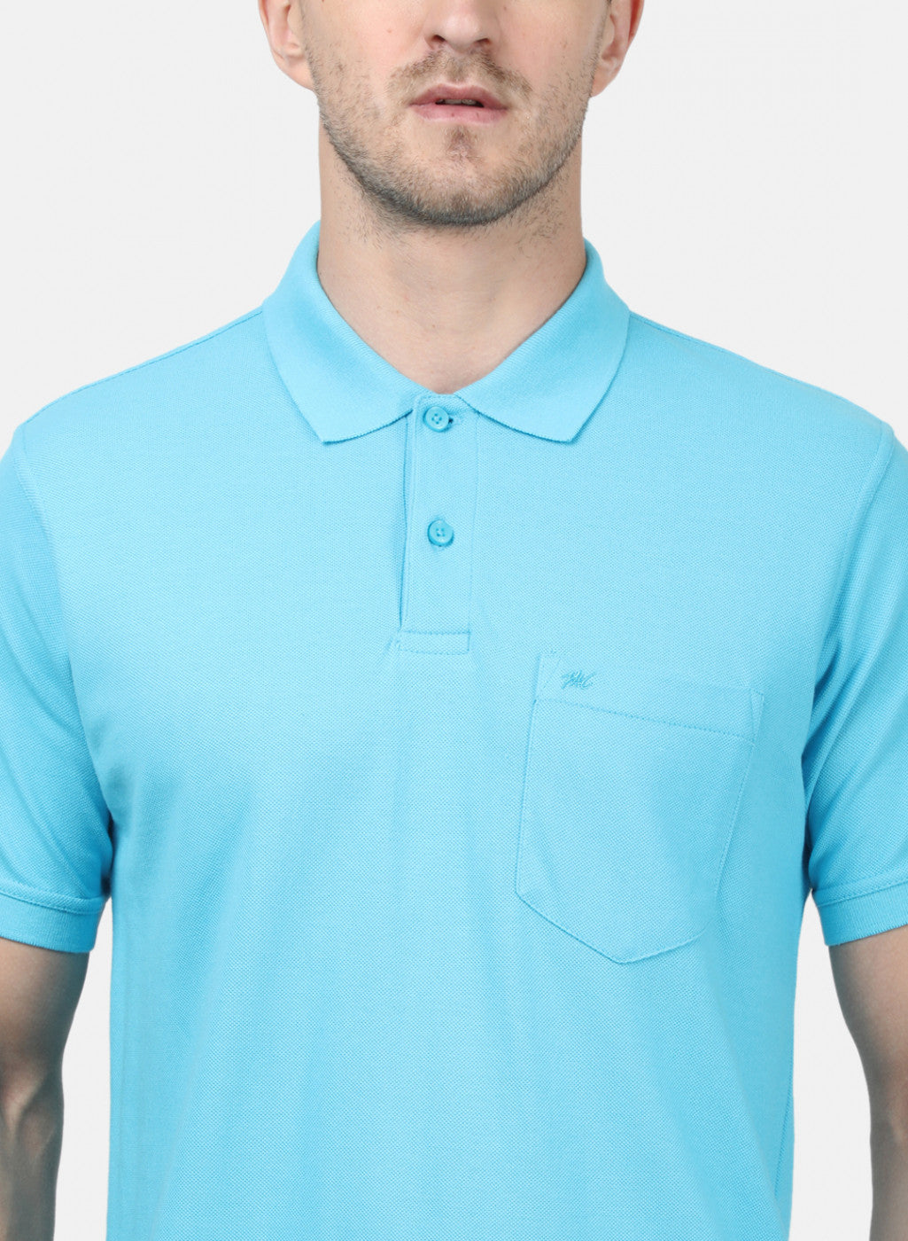 Mens Blue Plain T-Shirts