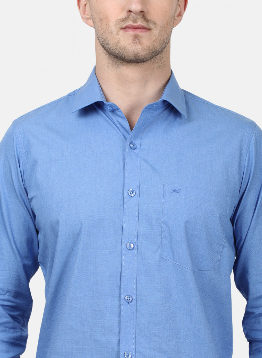 Mens Blue Solid Shirts