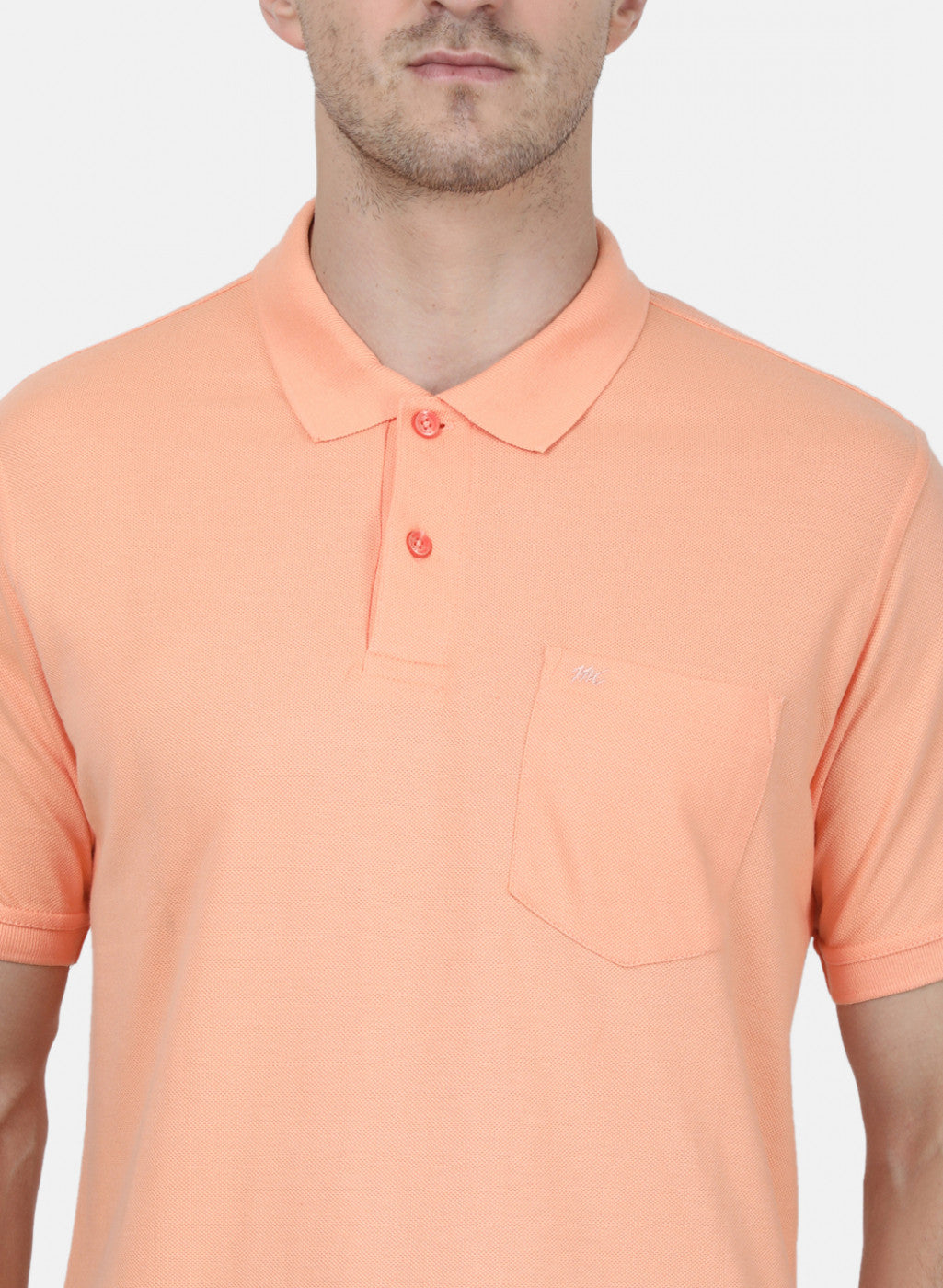 Mens Orange Plain T-Shirt