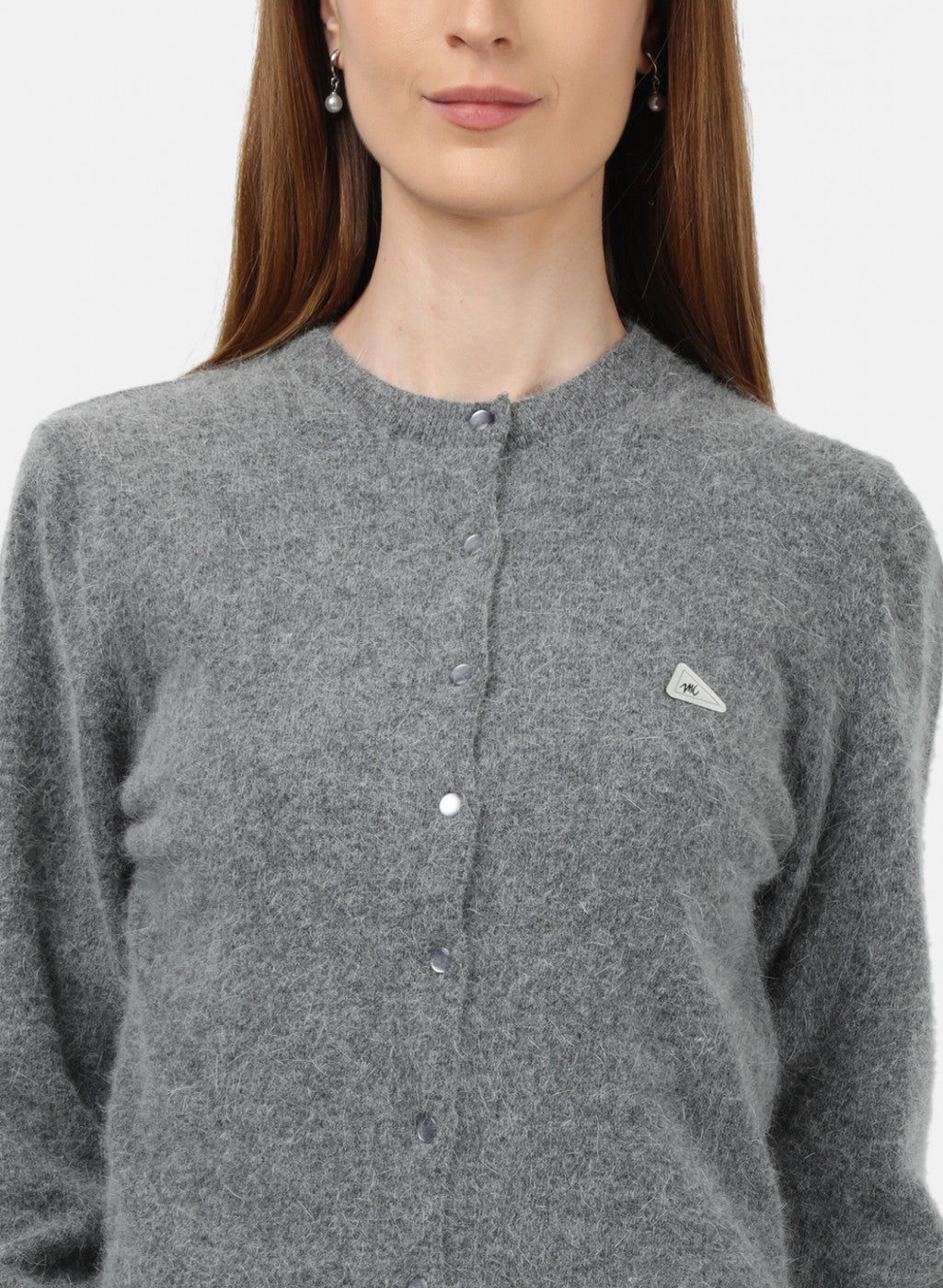 Women Grey Solid Cardigan