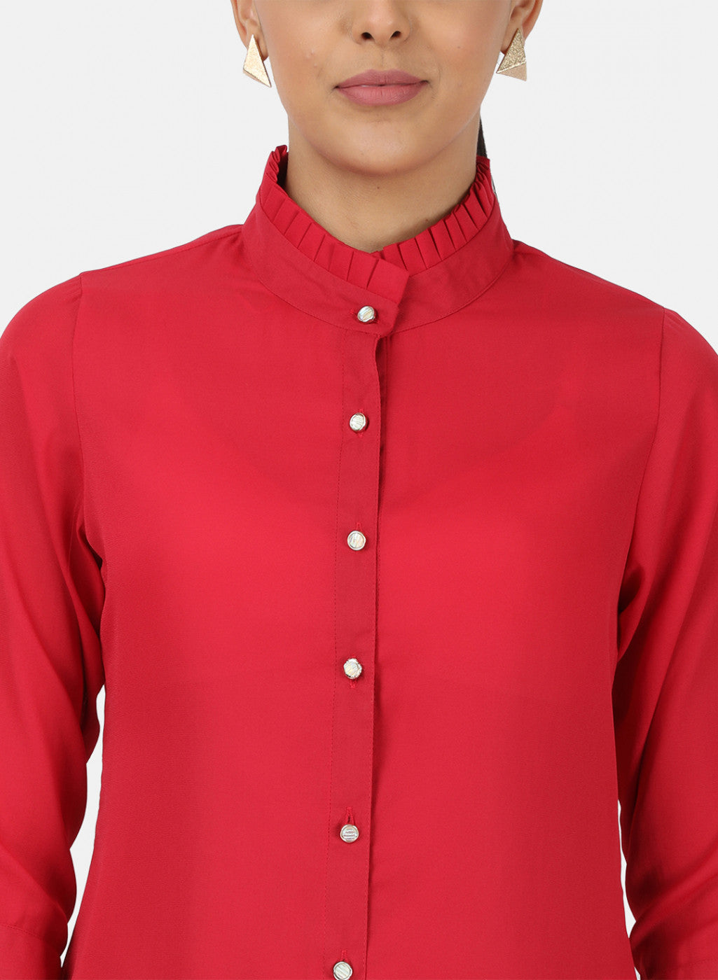 Womens Red Plain Top