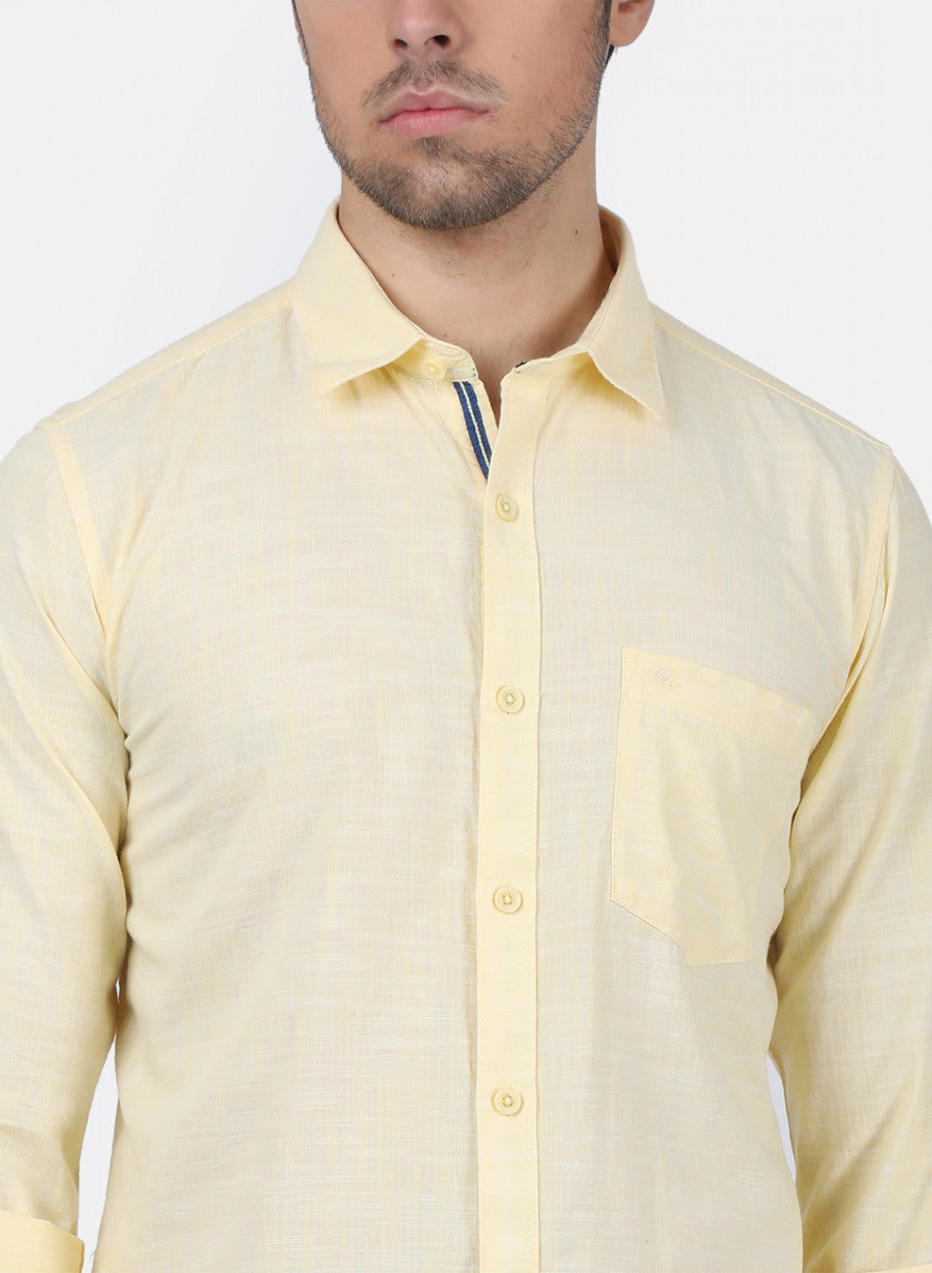 Men Yellow Solid Shirts