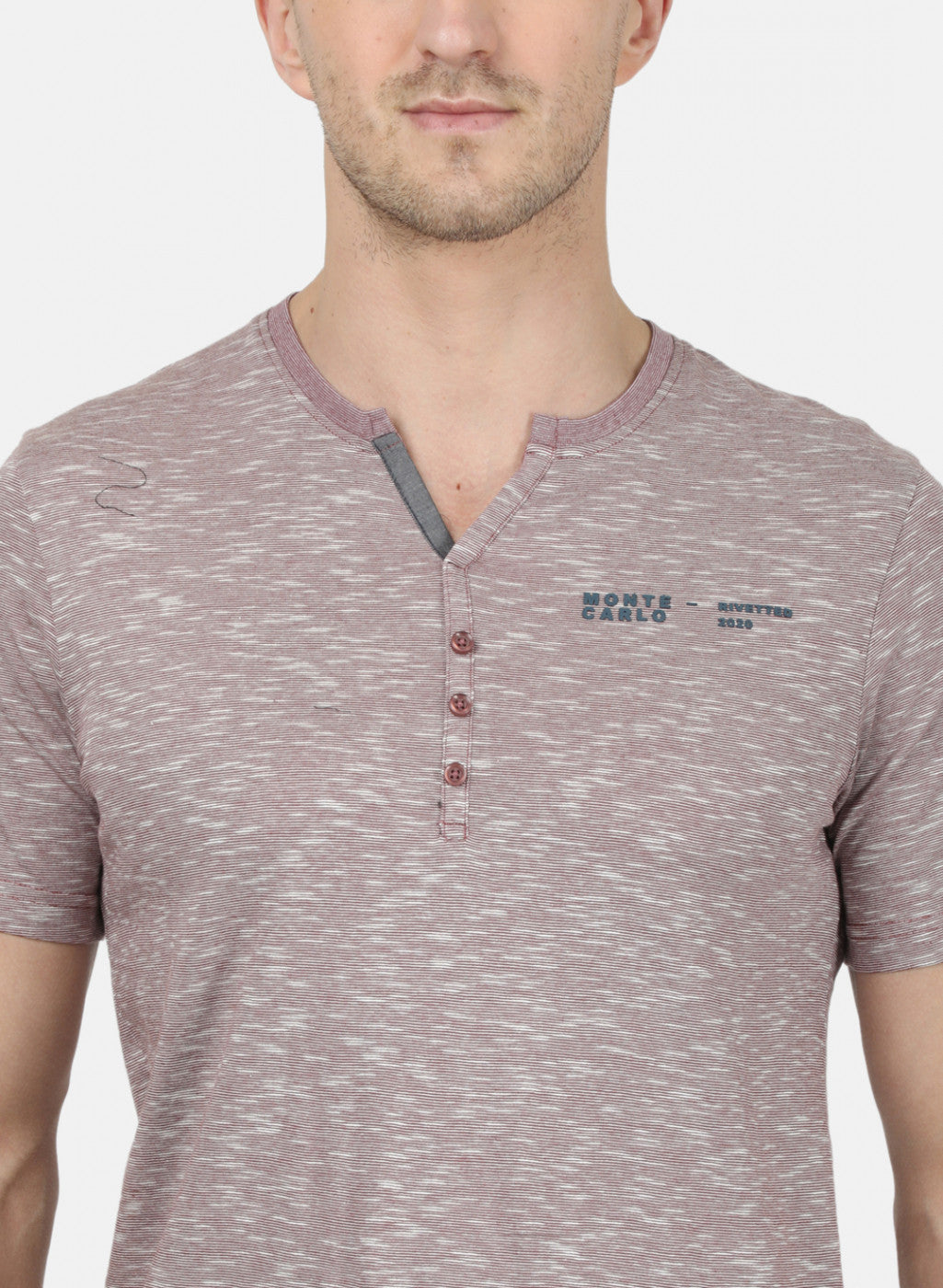 Mens Maroon Stripe T-Shirt