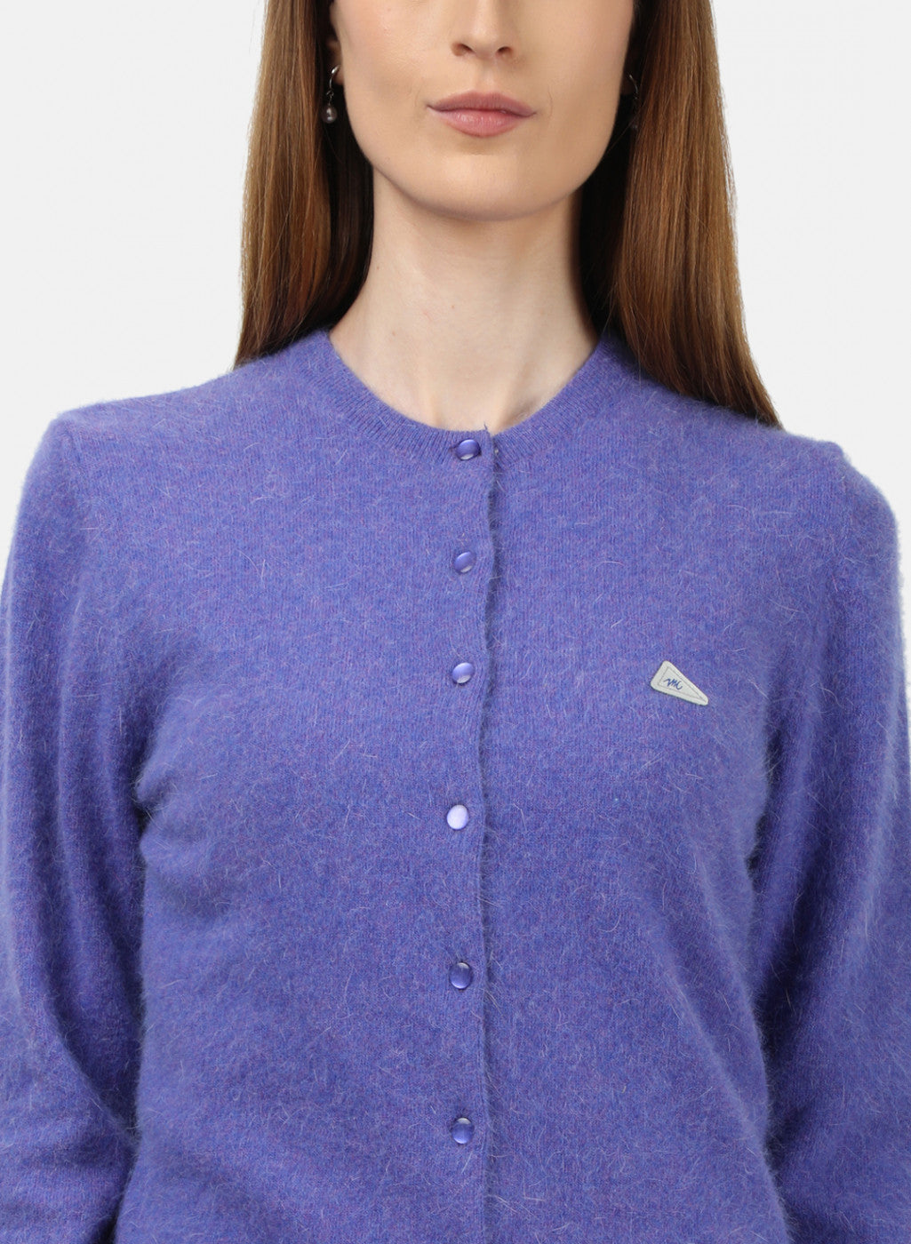 Women Purple Solid Cardigan