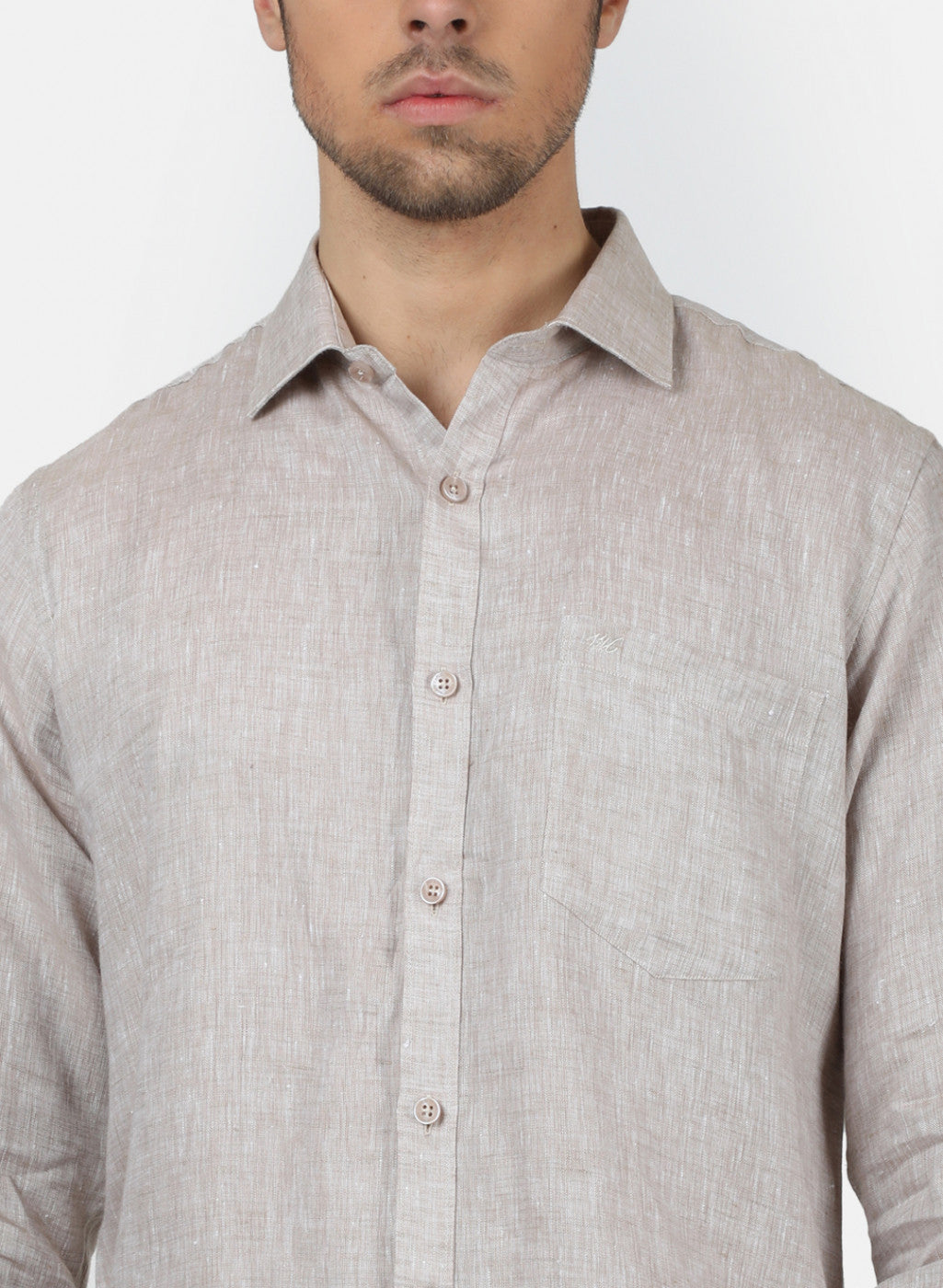 Men Grey Solid Shirts