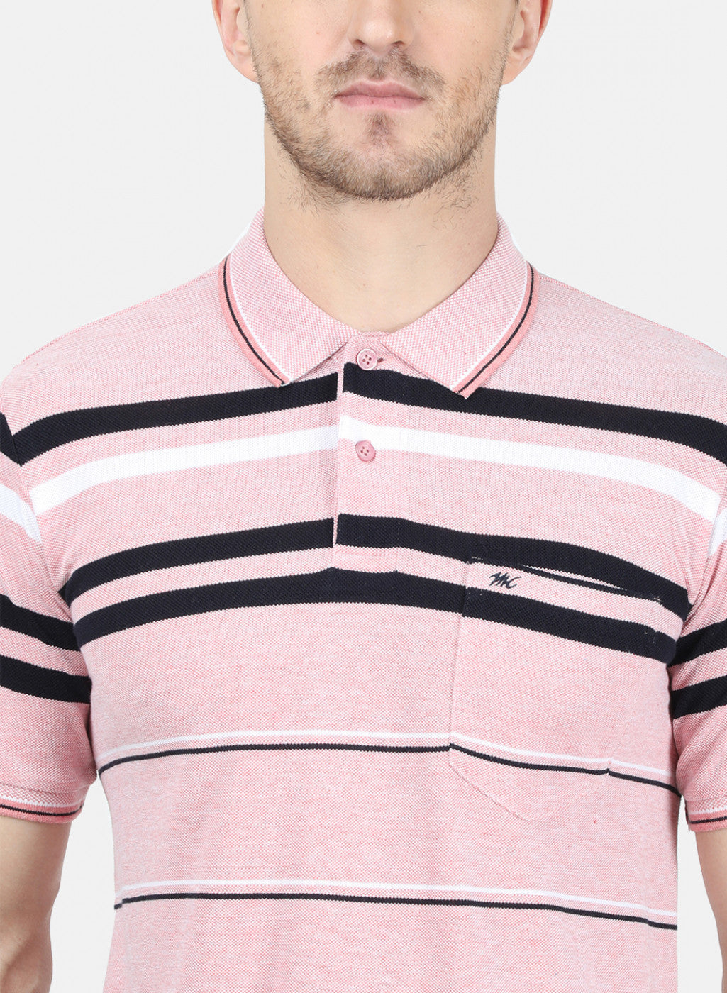 Mens Pink Stripe T-Shirt