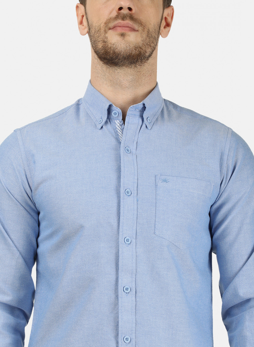 Mens Blue Solid Shirts