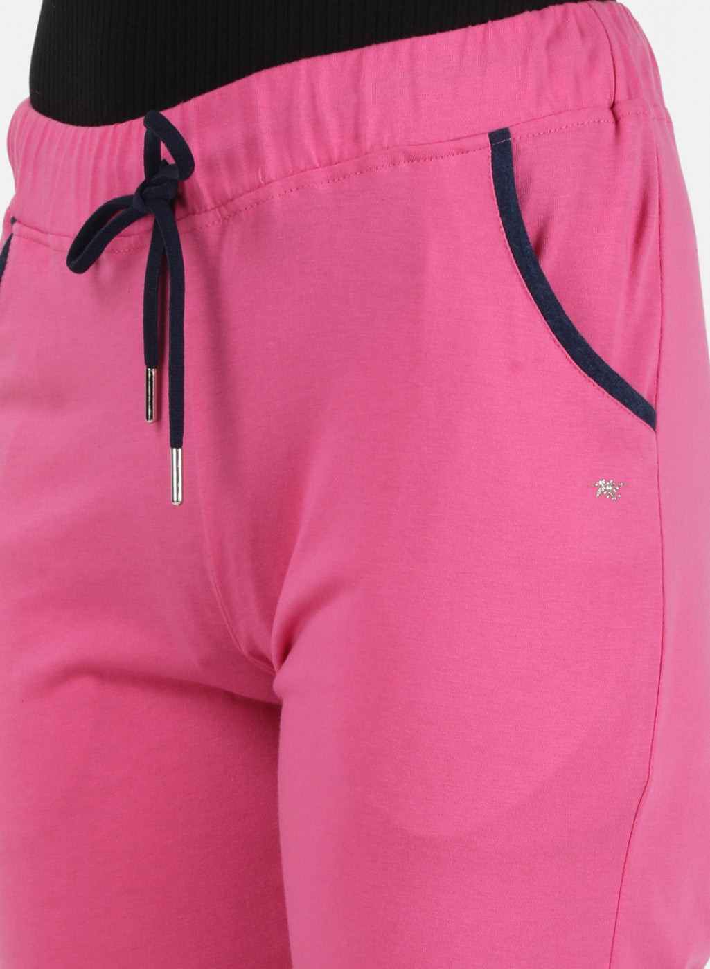 Womens Pink Regular Capri