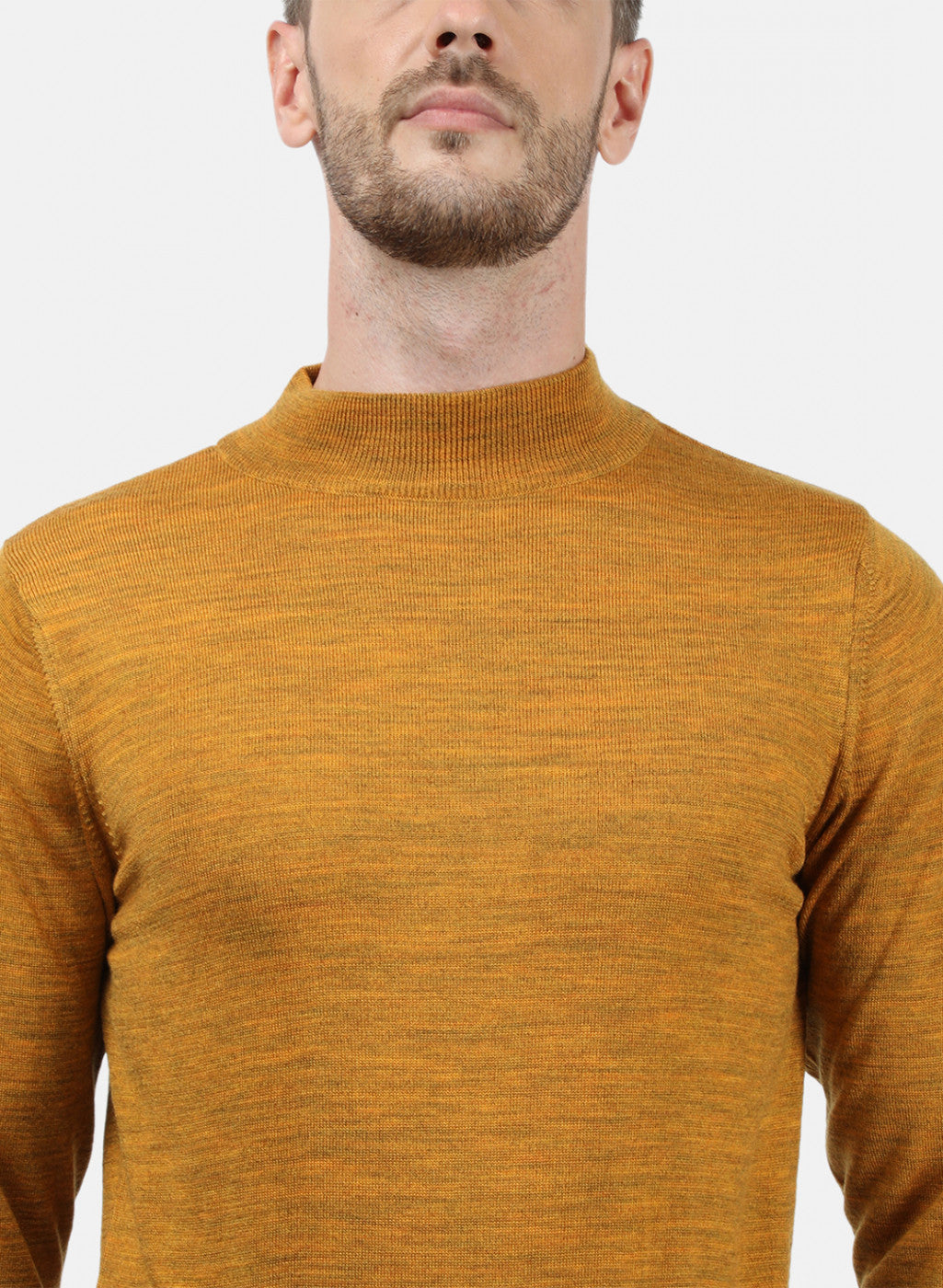 Men Yellow Solid Pullover