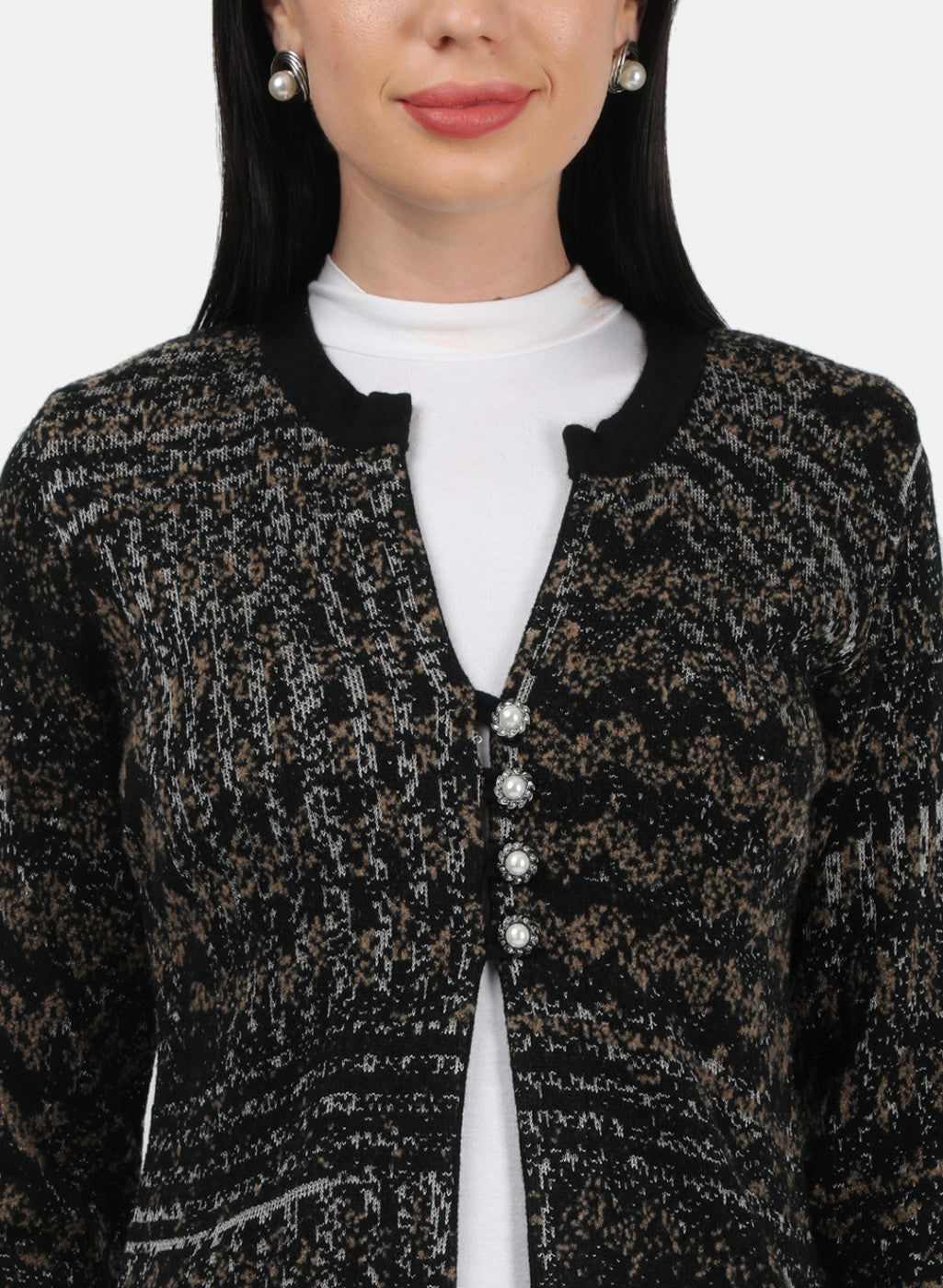 Women Black Solid Cardigan