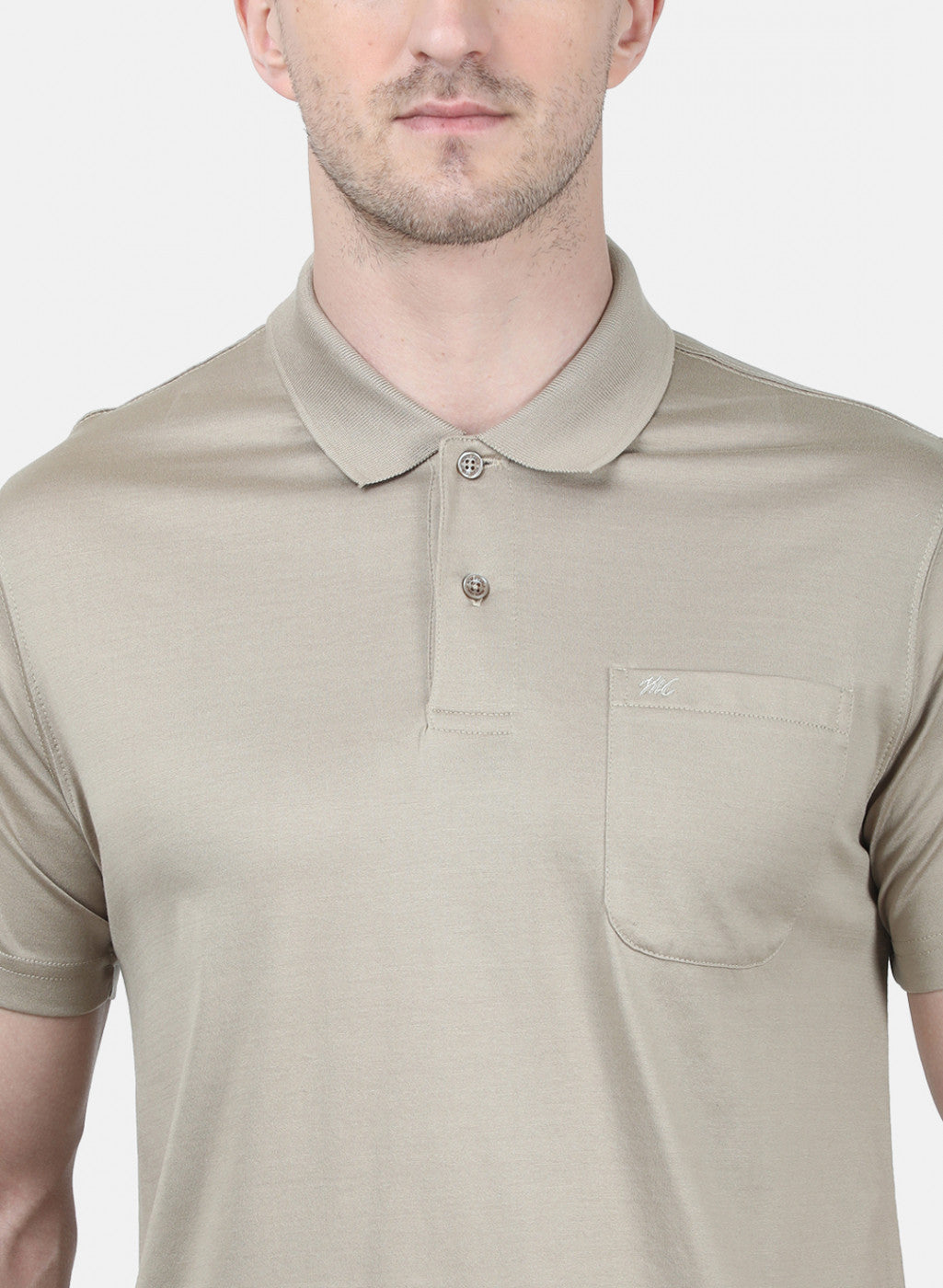 Mens Khaki Plain T-Shirt