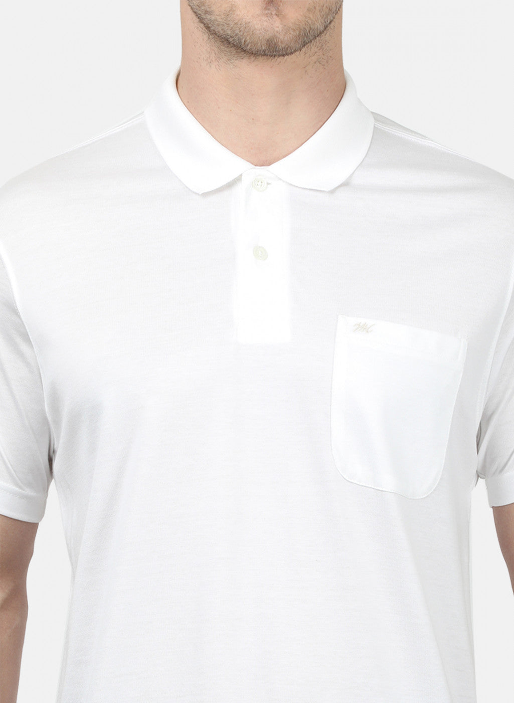 Mens White Plain T-Shirts