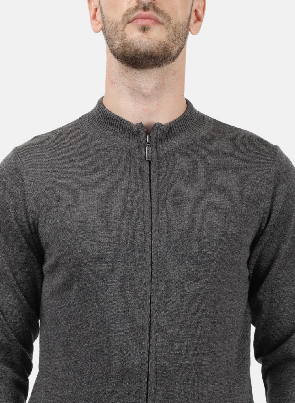 Men Grey Solid Pullover