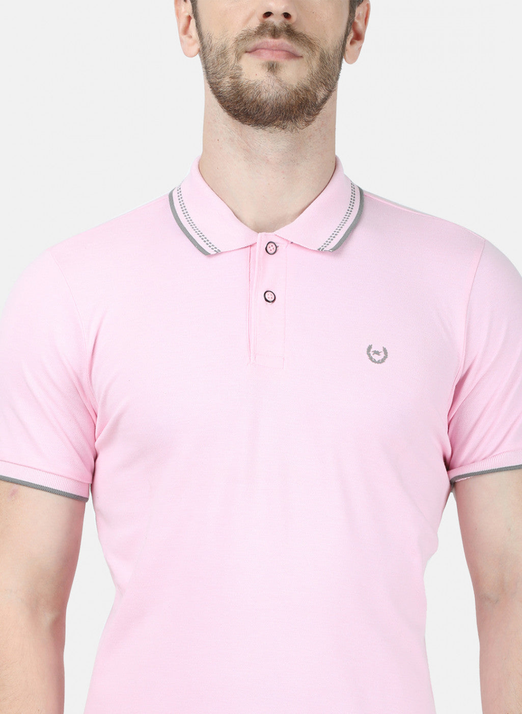 Mens Pink Plain T-Shirt