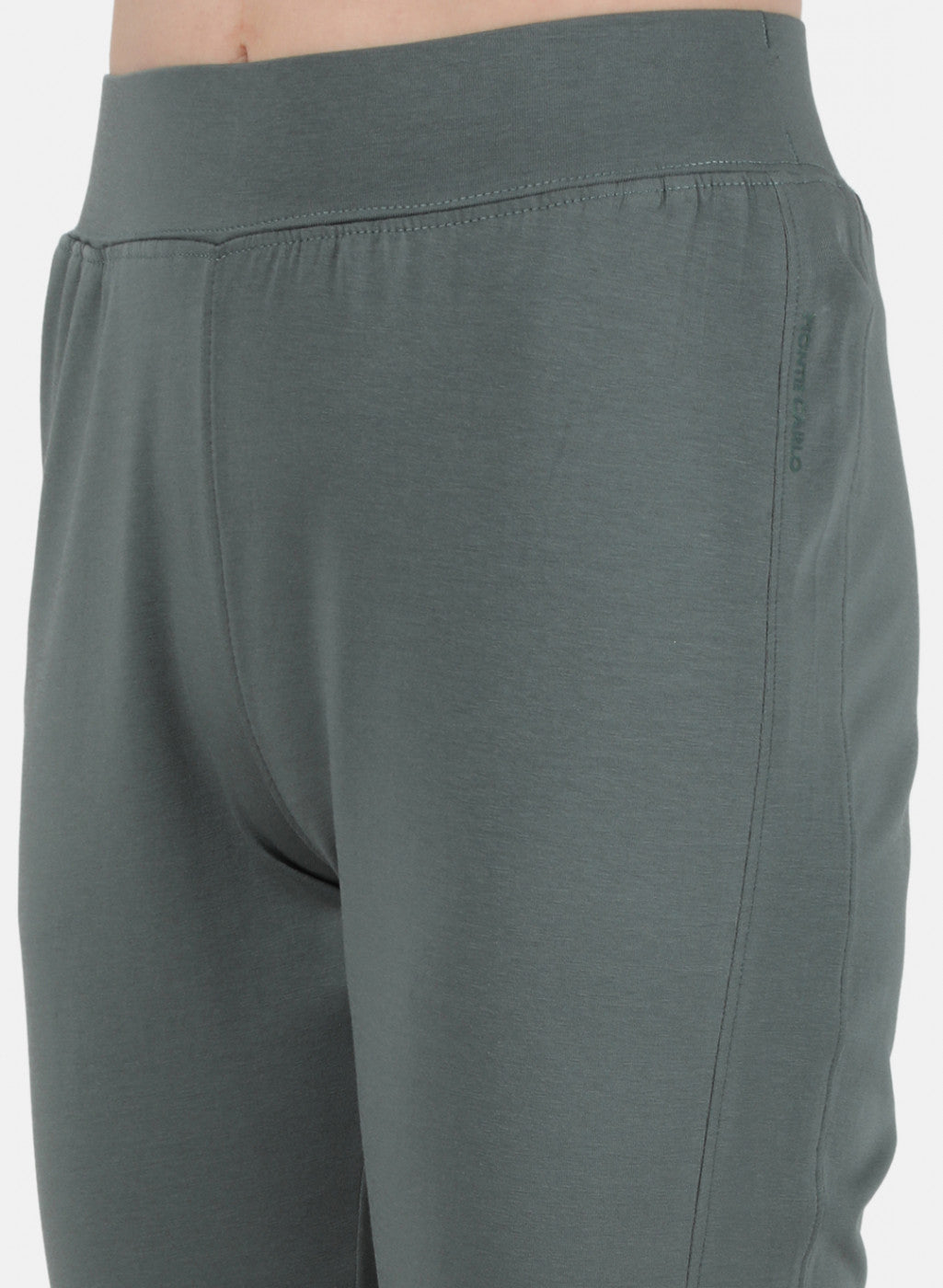 Womens Grey Regular Capri