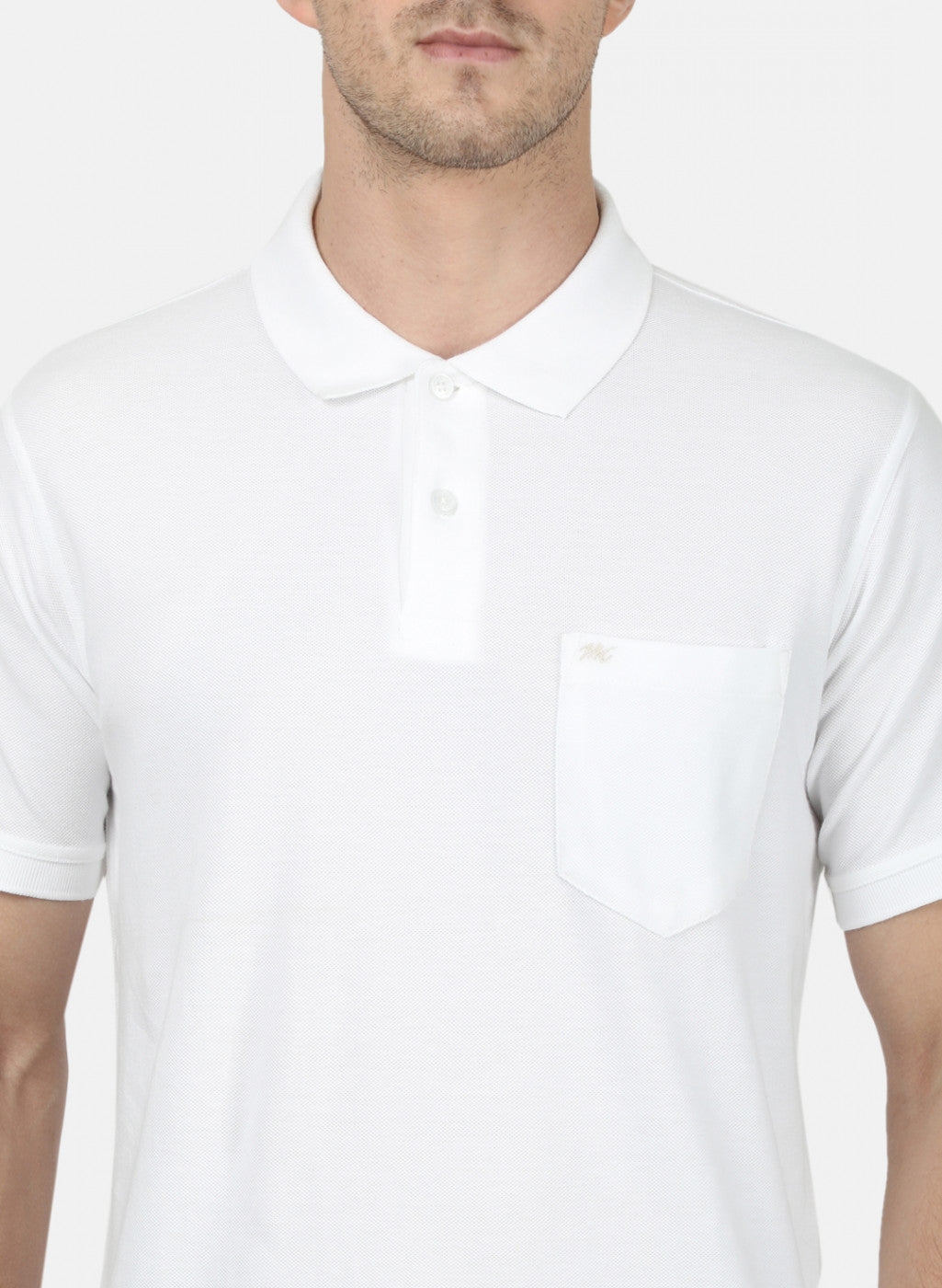 Mens White Plain T-Shirt