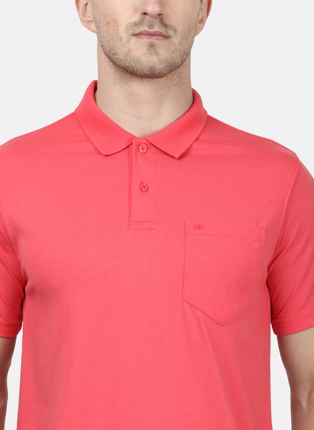 Mens Peach Plain T-Shirts