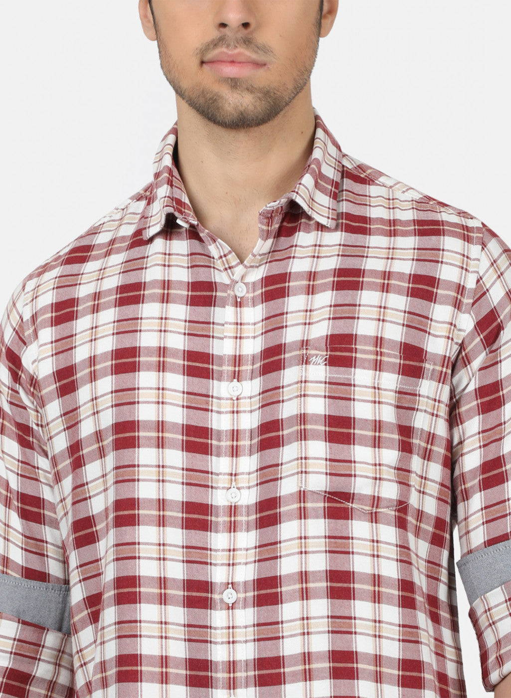 Men Red Check Shirts