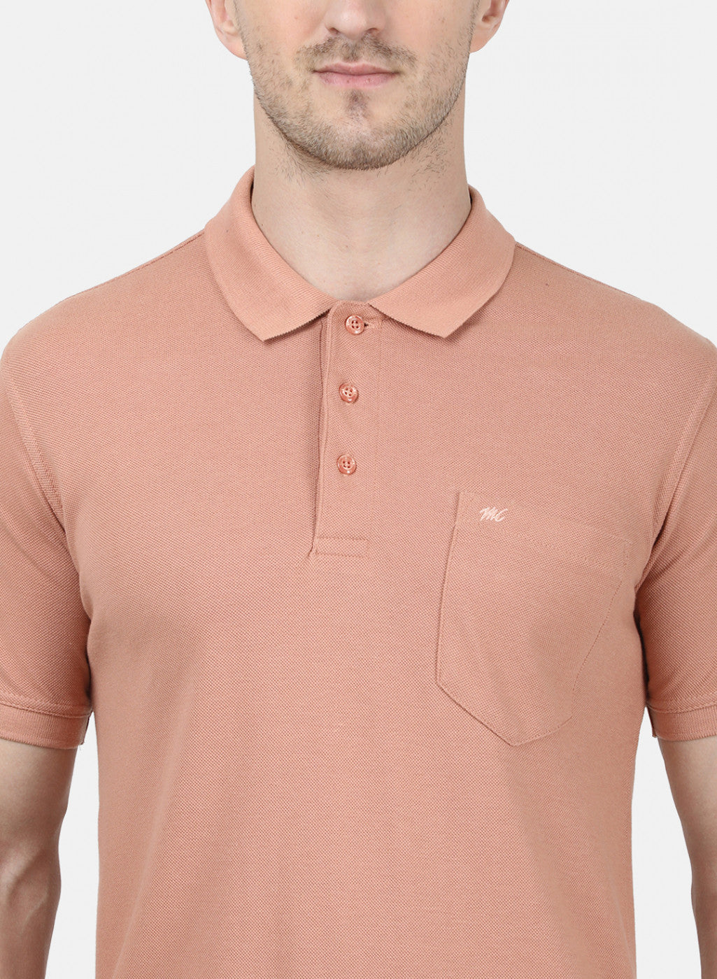 Mens Pink Plain T-Shirt