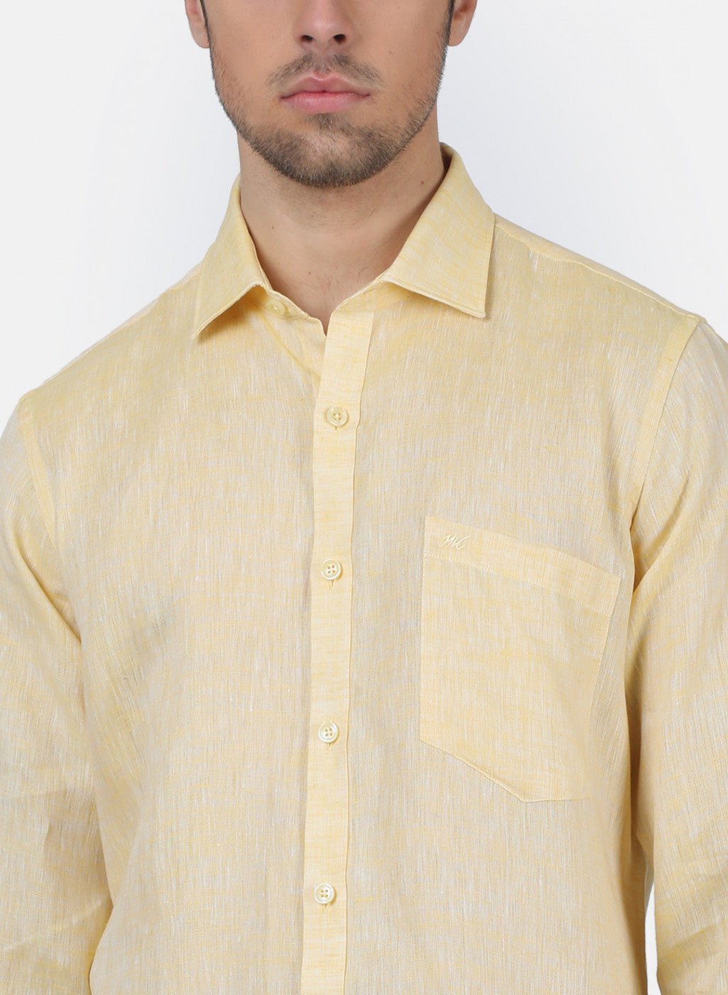 Men Yellow Solid Shirts