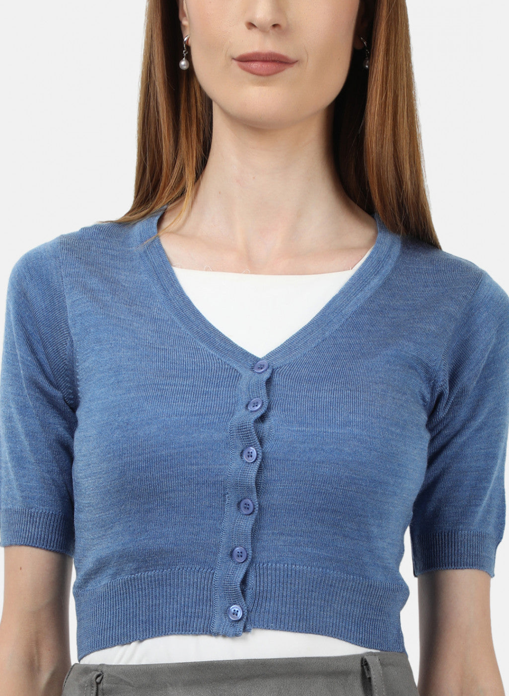 Women Blue Solid Blouse